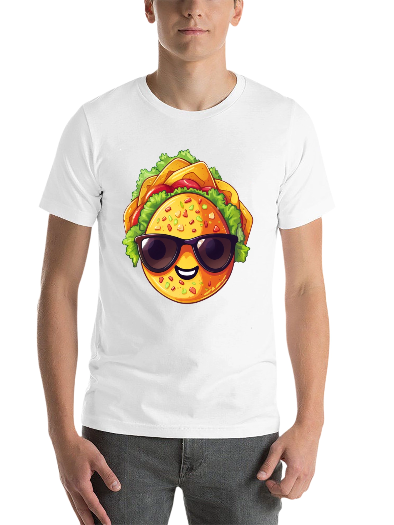 Black Cool Taco Graphic T-Shirt - Stylish Black Tee view 14