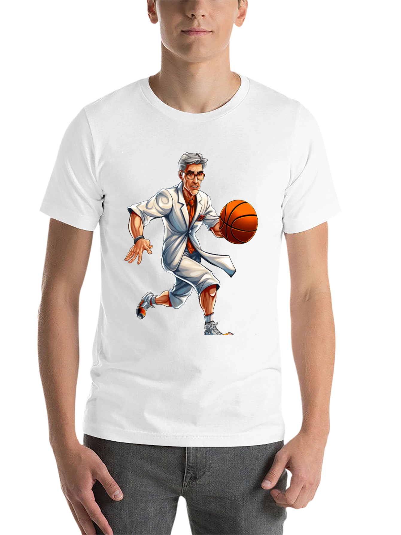 Black Colonel Sanders Basketball T-Shirt - Novelty Tee view 14