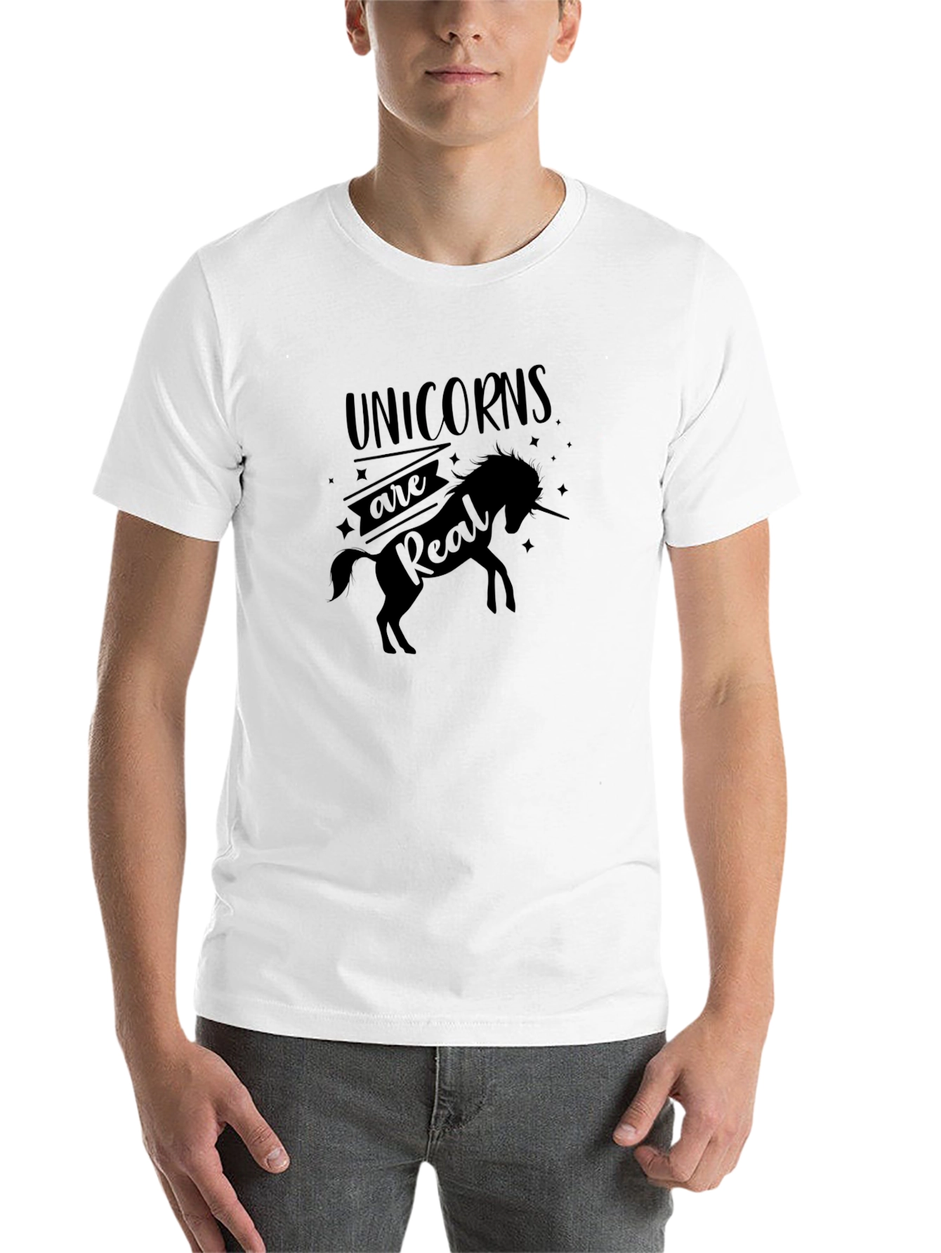 Black Unicorns Are Real Black T-Shirt view 14