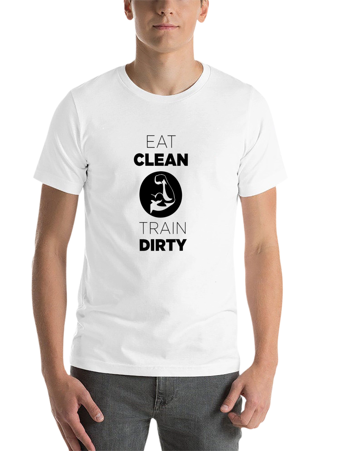 Black Eat Clean Train Dirty Black T-Shirt view 14