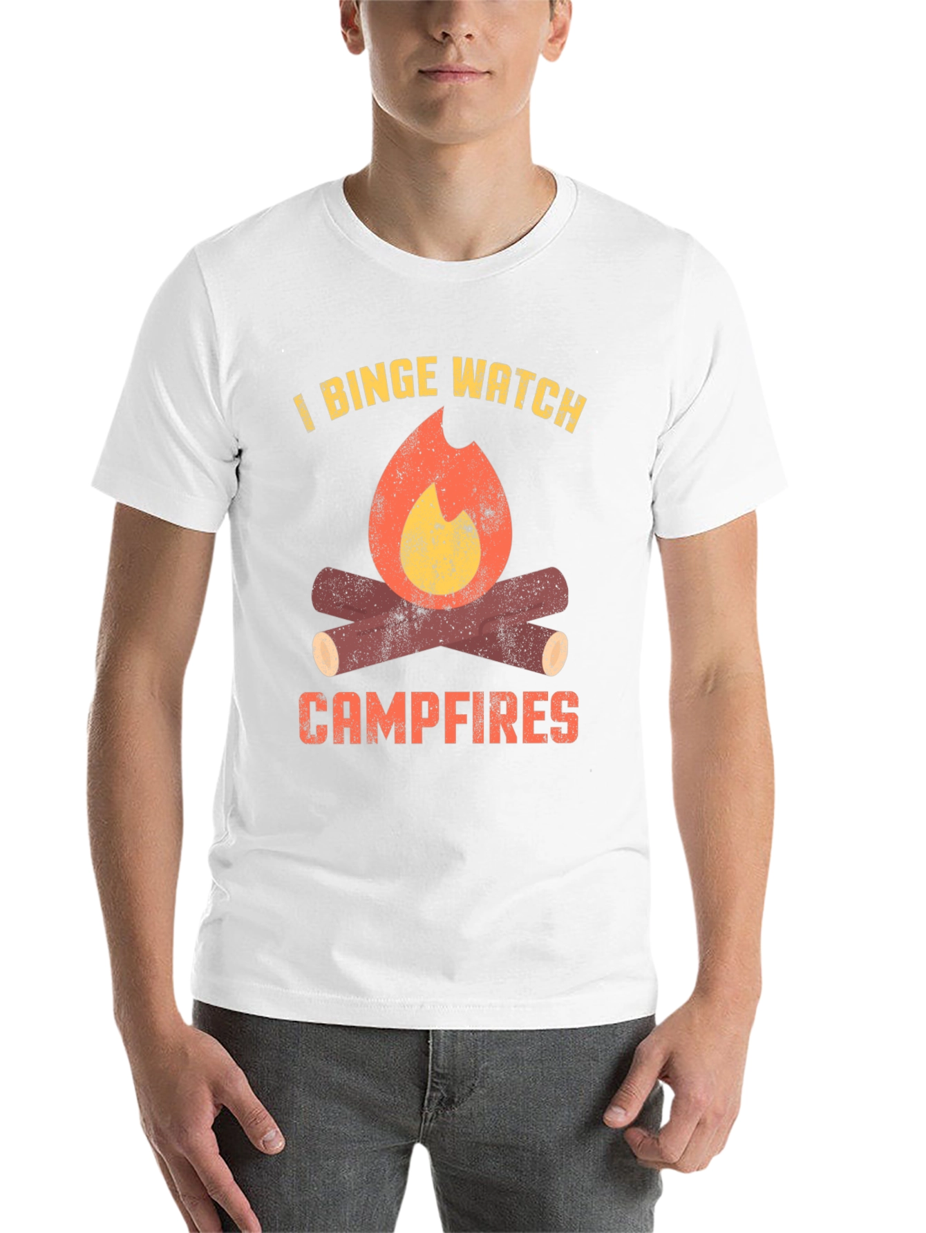 Black I Binge Watch Campfires Graphic Tee view 14