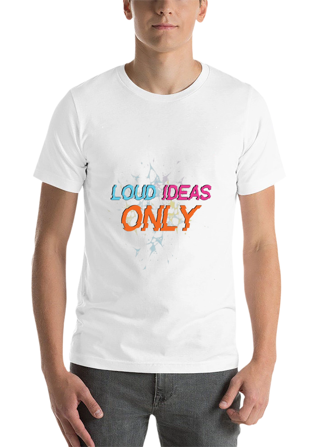 Black Loud Ideas Only Graphic Tee - Black view 14