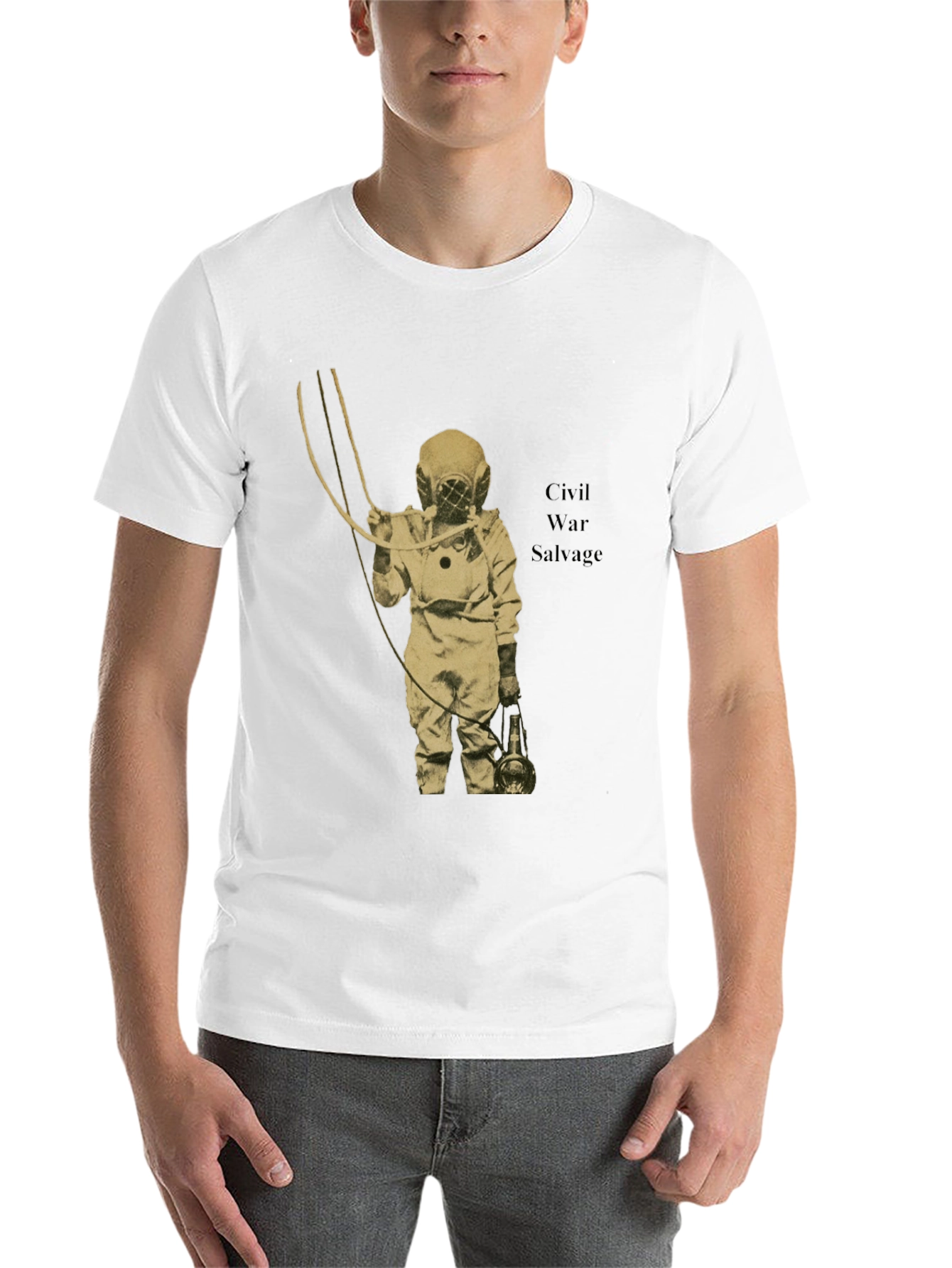 Black Civil War Salvage Diver Graphic Tee view 14