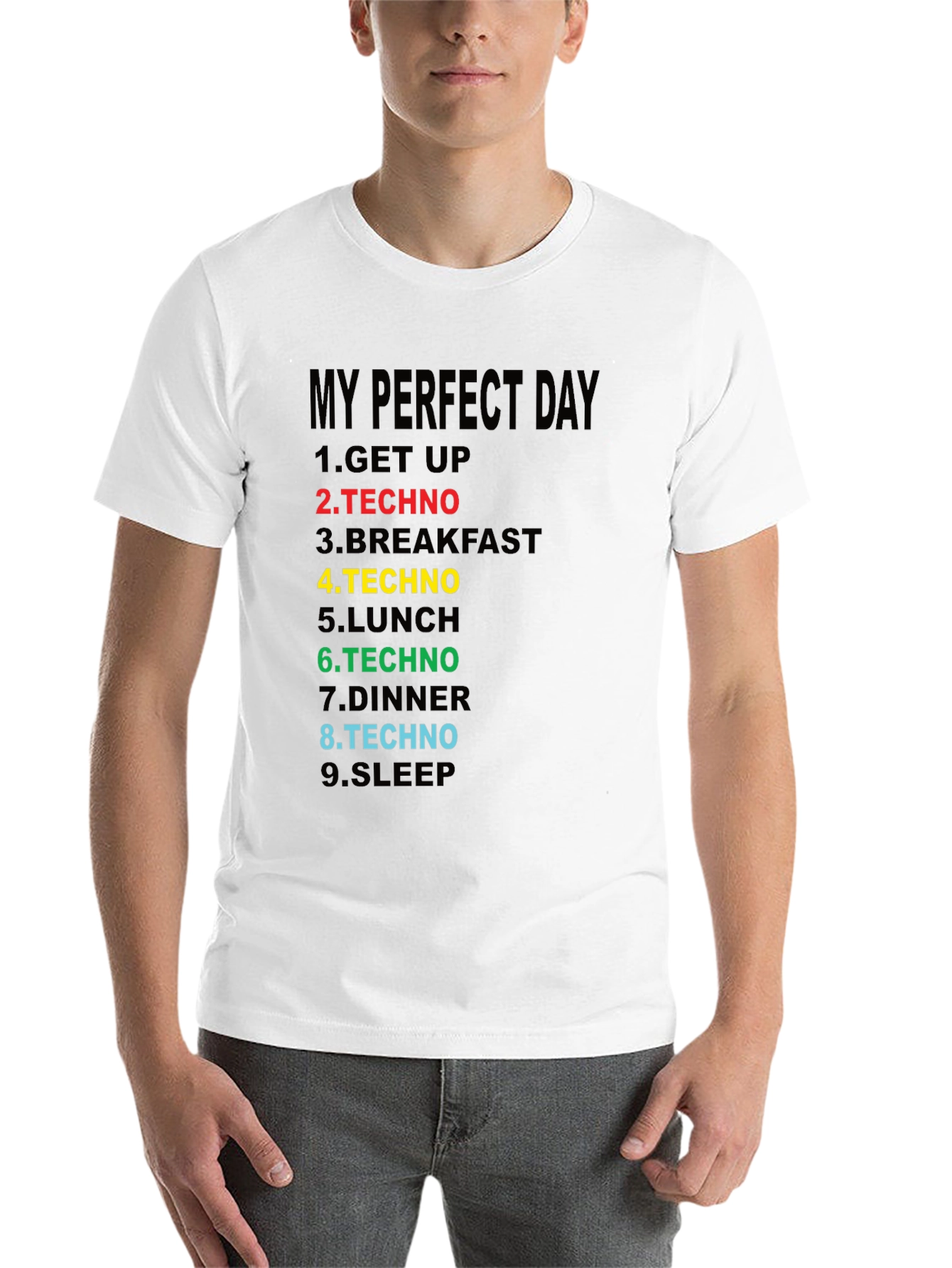 Black Perfect Day Techno T-Shirt - Music Lover Tee view 14