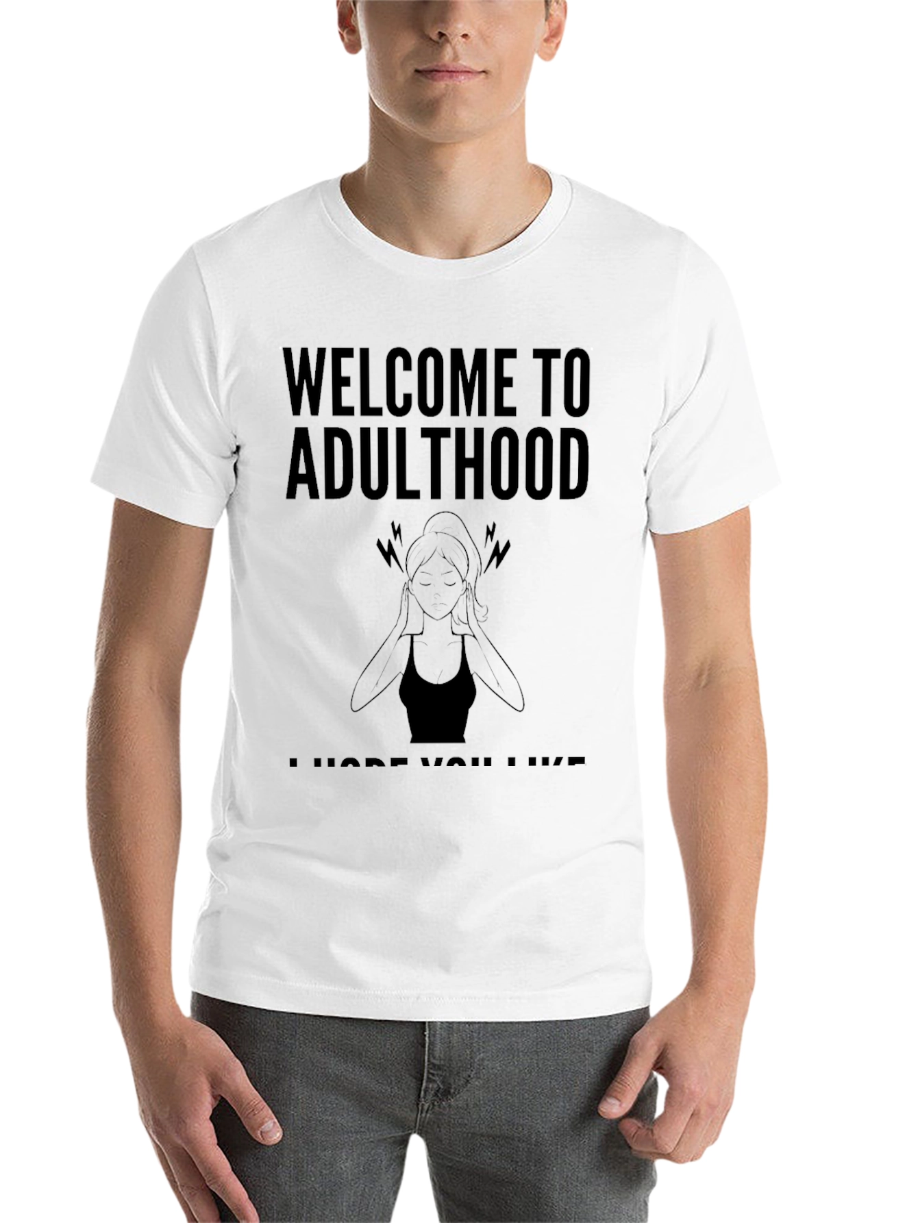 Black Welcome To Adulthood T-Shirt view 14