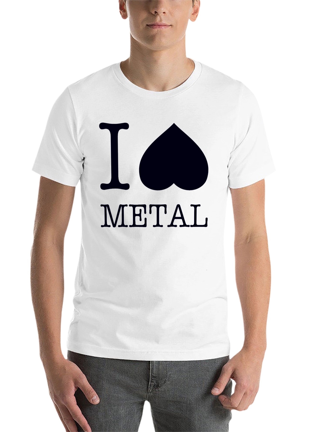 Black I Heart Metal Graphic Tee - Black view 14