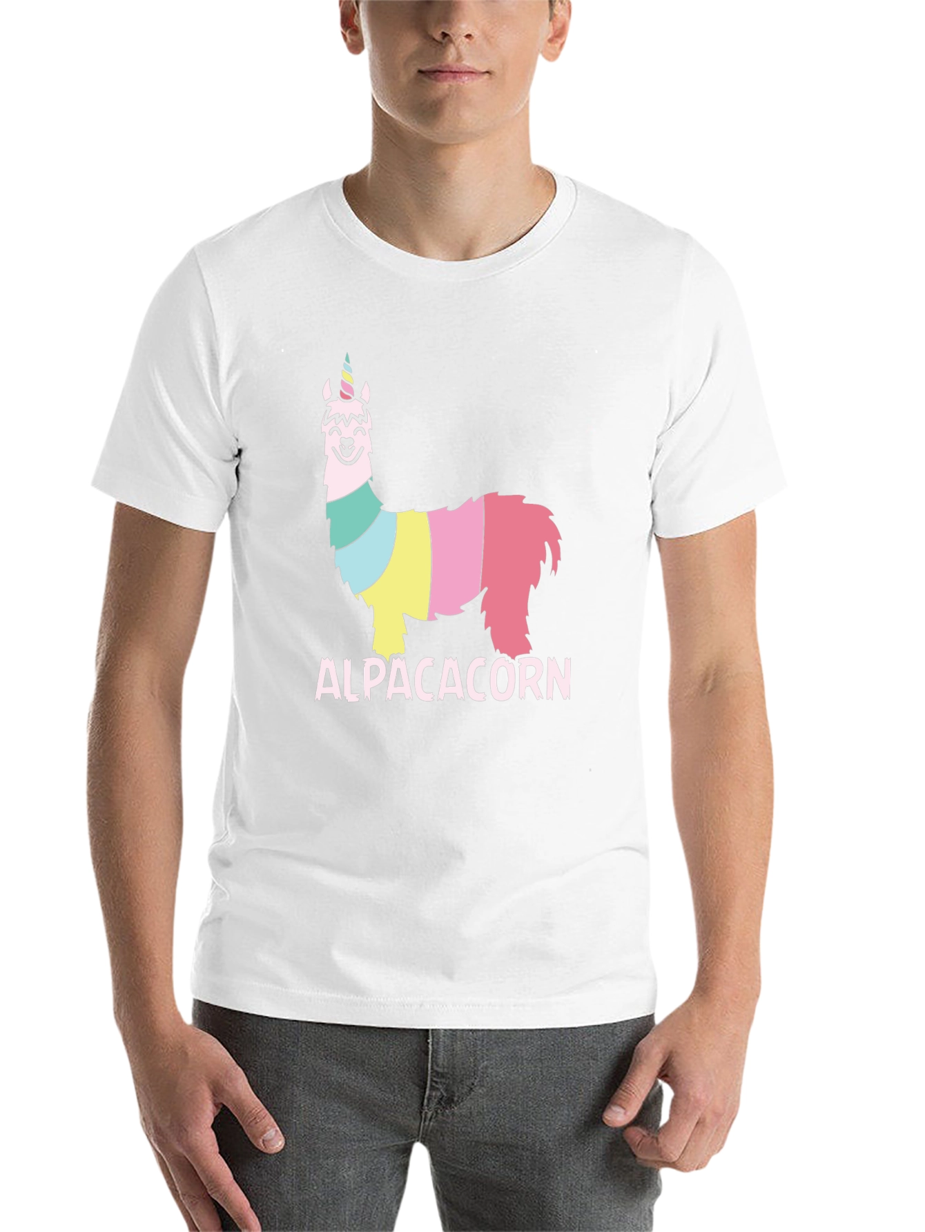 Black Alpacacorn T-Shirt - Fun, Colorful Alpaca Unicorn Design view 14