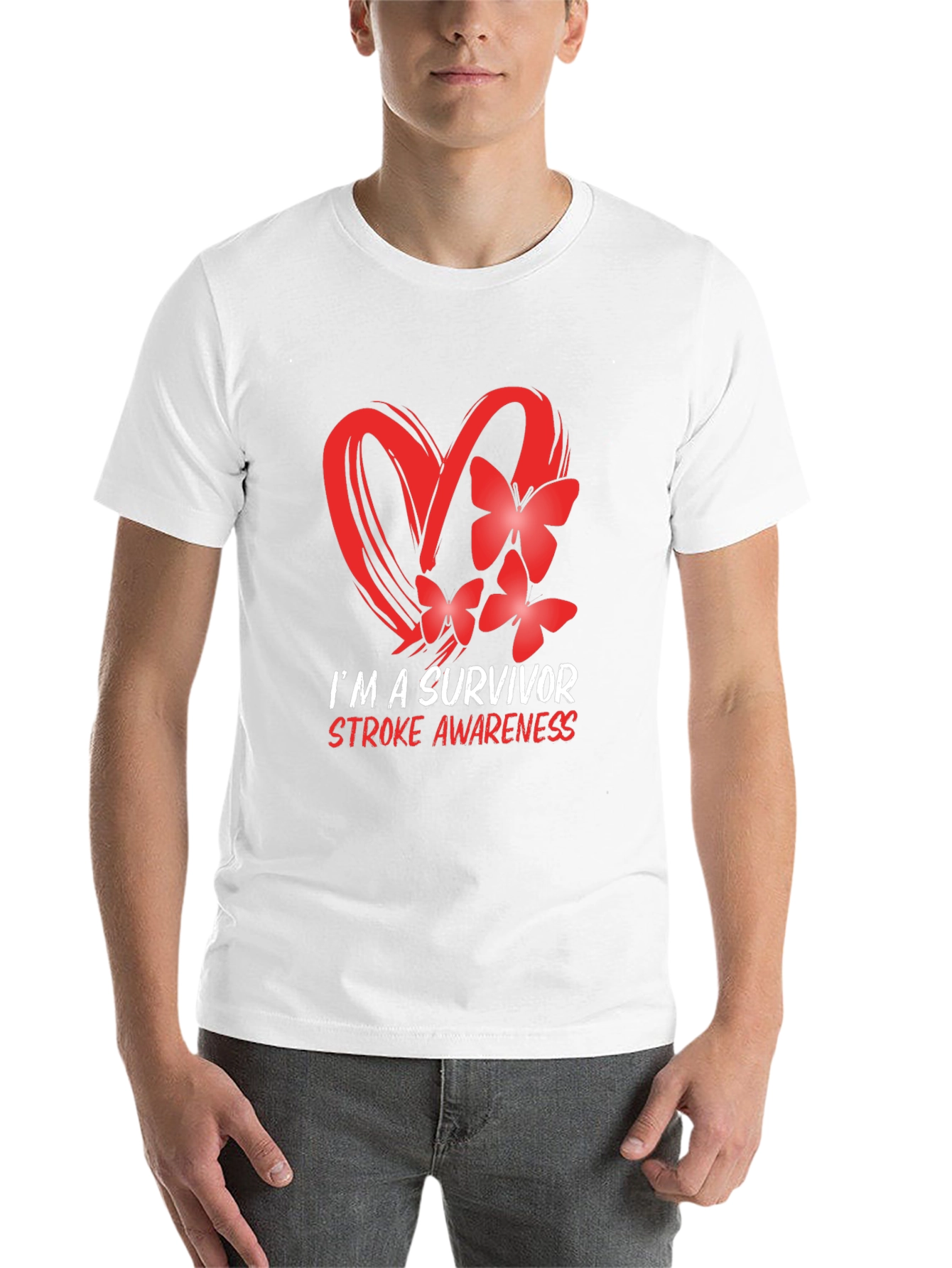 Black Stroke Awareness Survivor T-Shirt view 14
