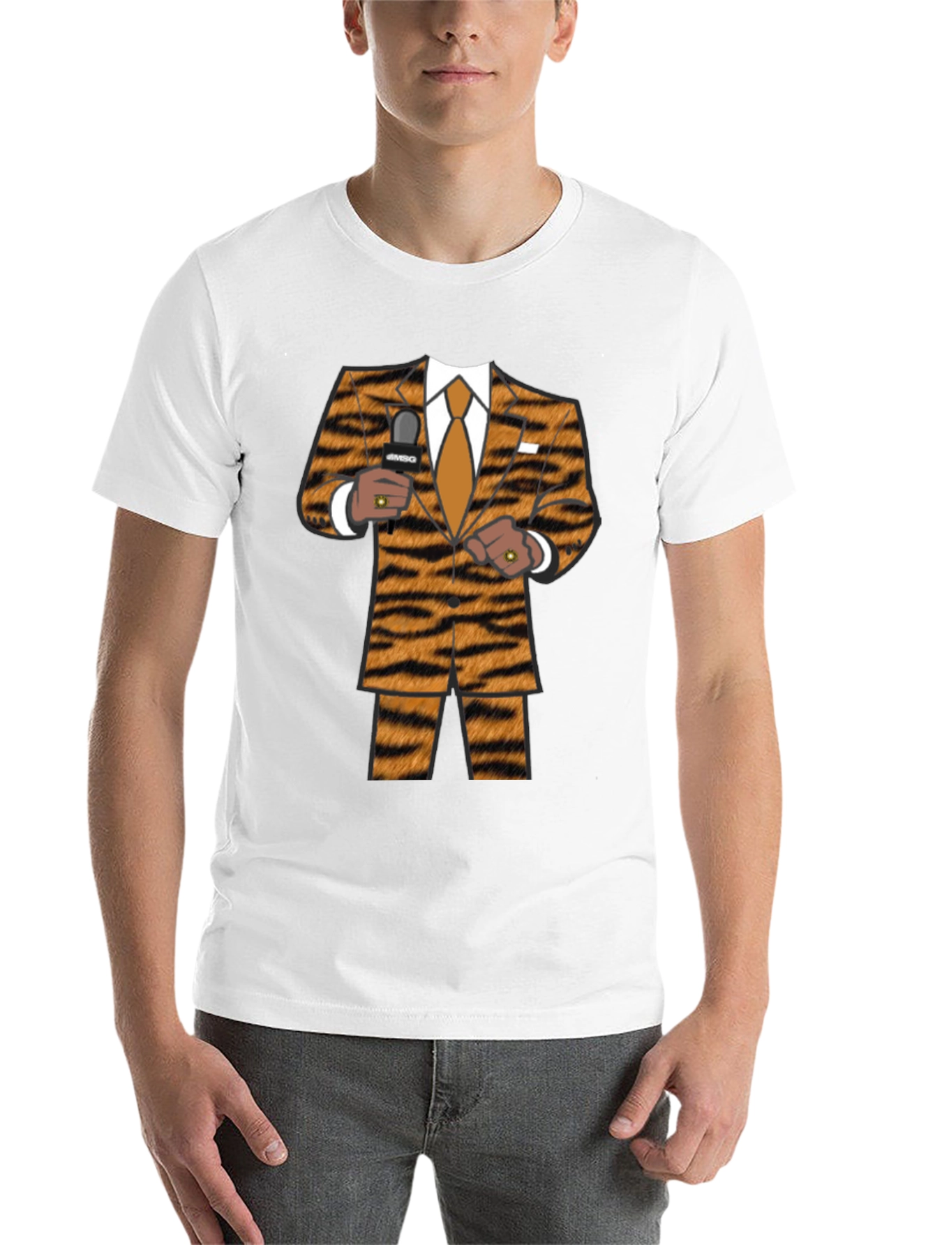Black Tiger Suit T-Shirt - Funny Novelty Costume Tee view 14