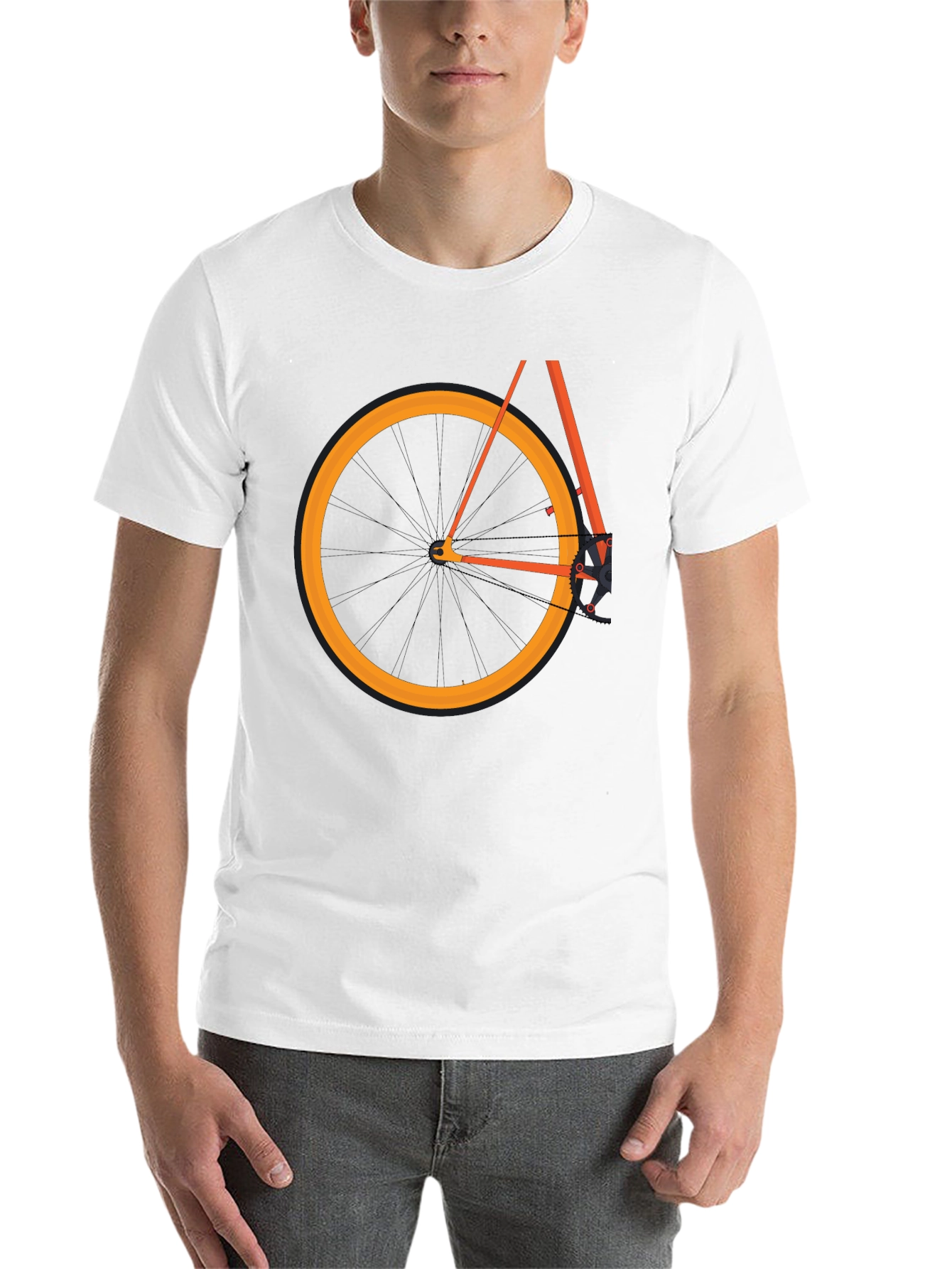 Black Black Bicycle Graphic Tee - Casual Cotton Blend T-Shirt view 14