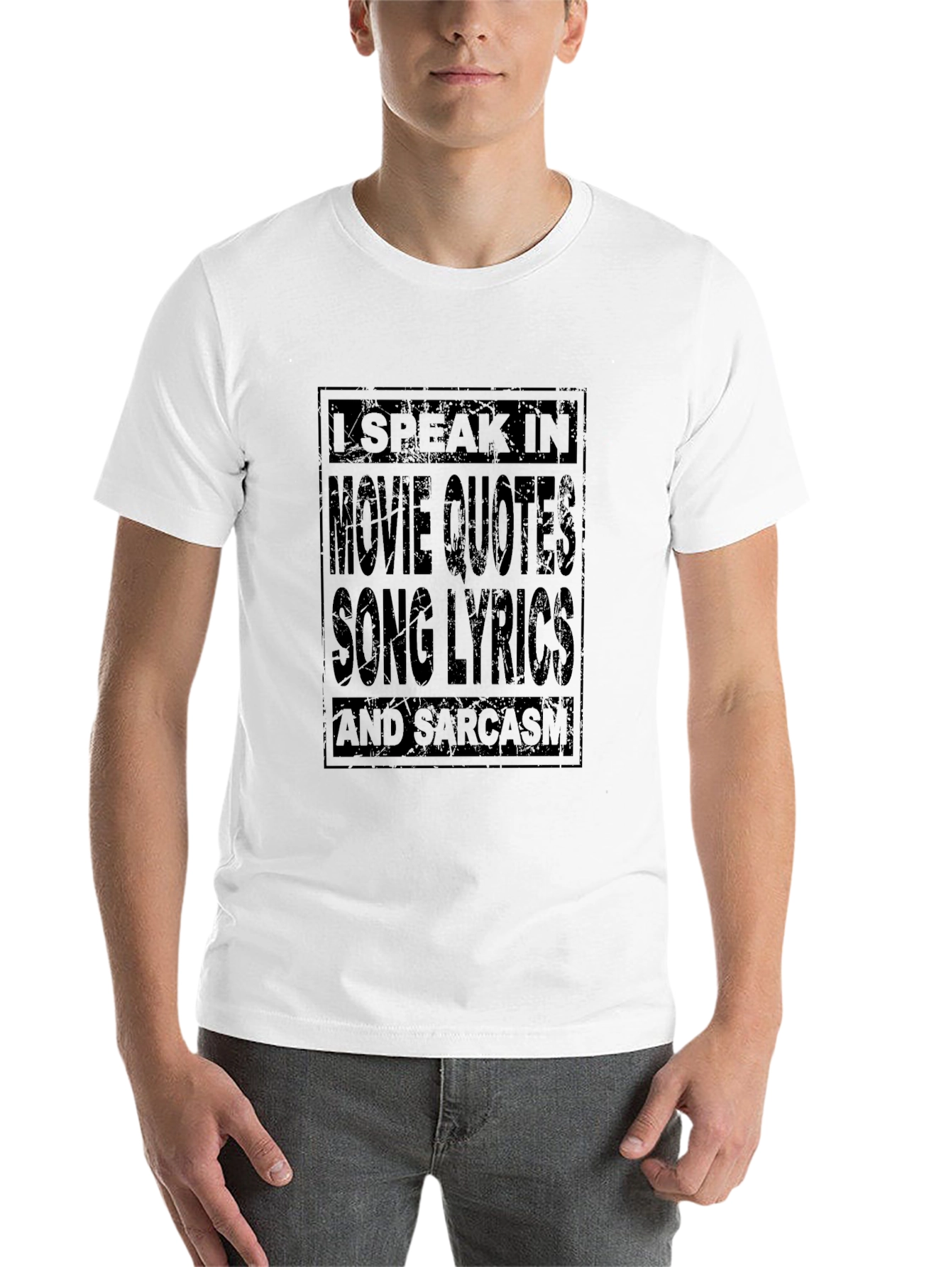 Black Movie Quotes Song Lyrics T-Shirt view 14
