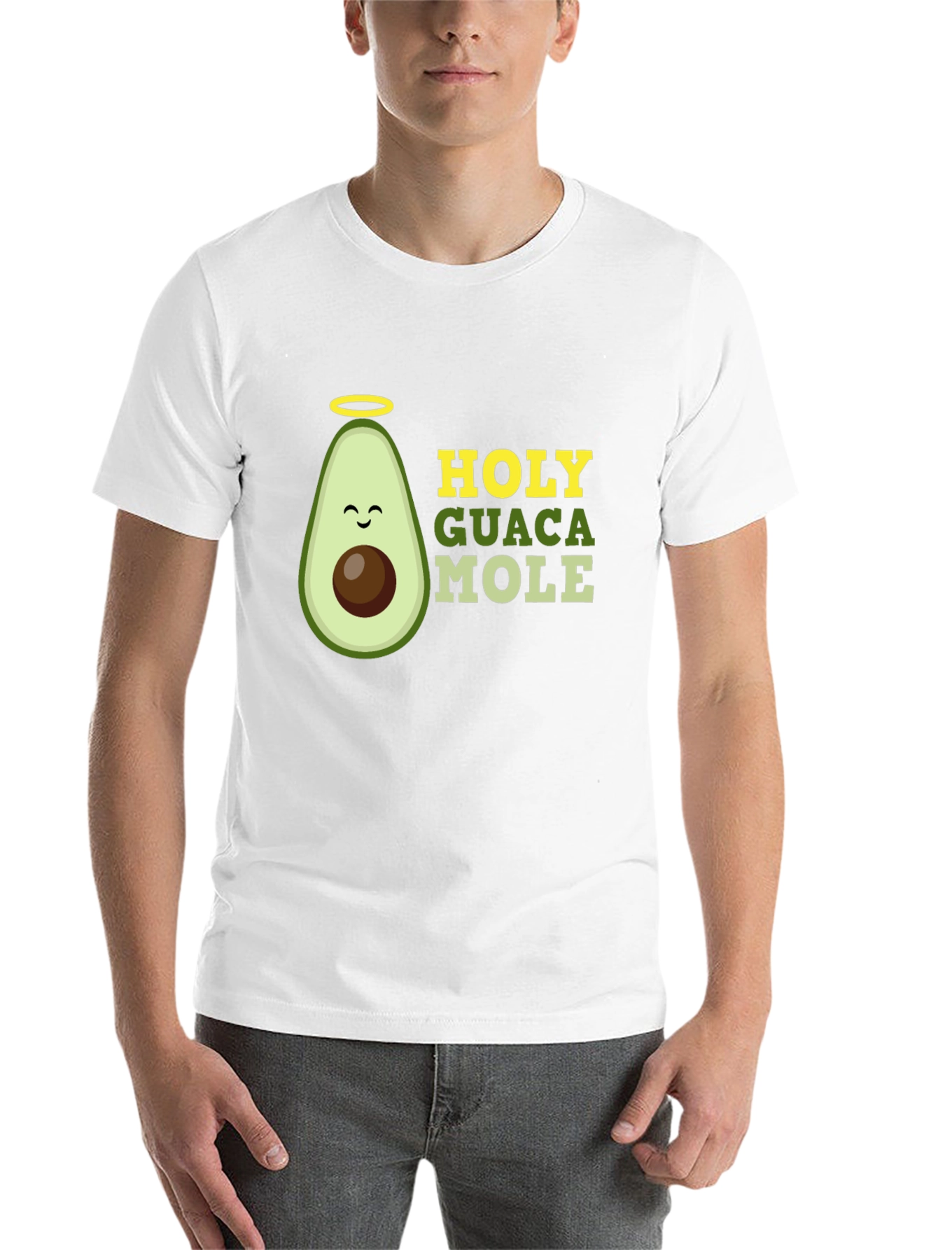 Black Holy Guacamole Graphic T-Shirt - Funny Avocado Tee view 14
