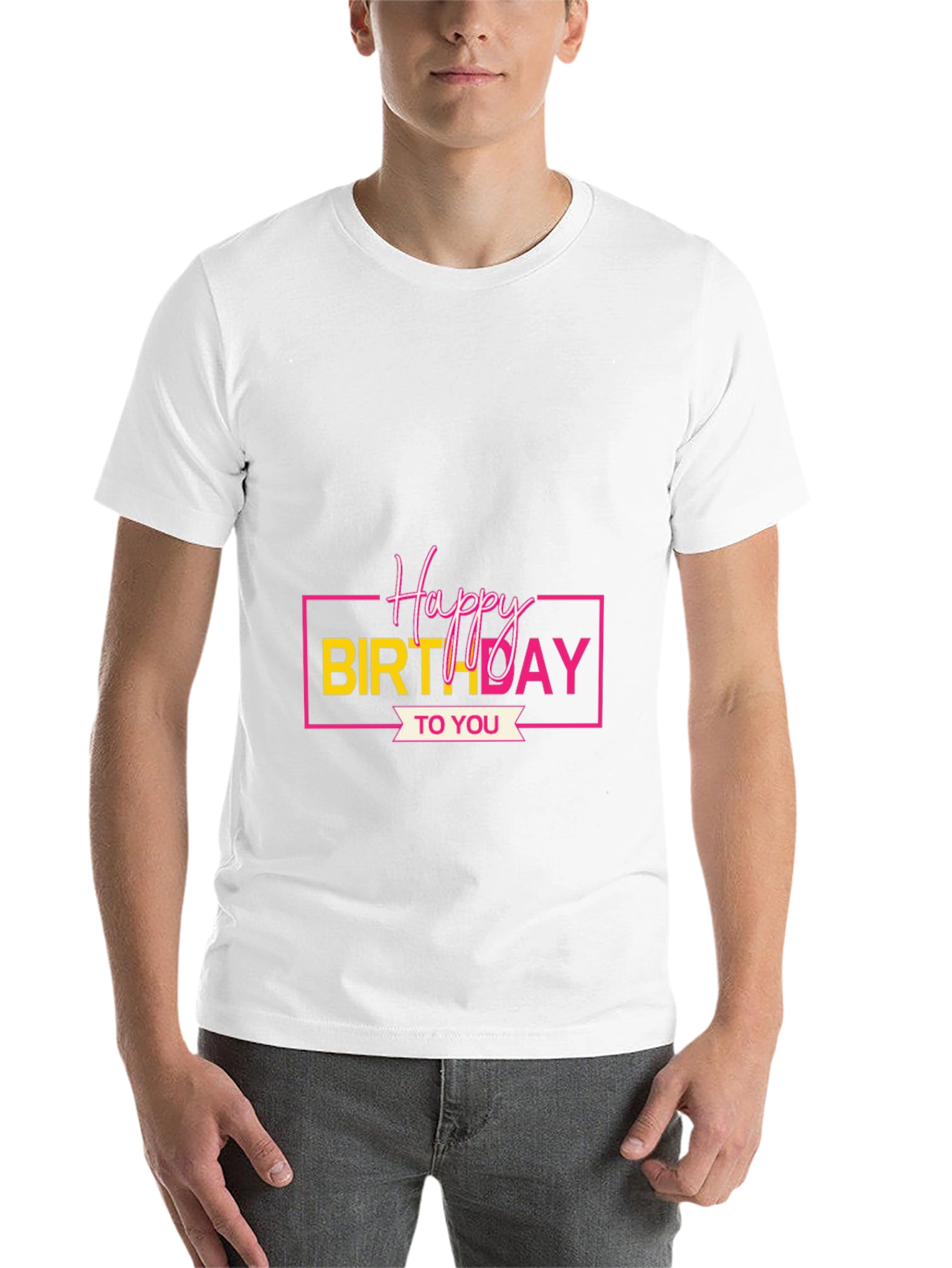 Black Happy Birthday Graphic Tee - Black view 14
