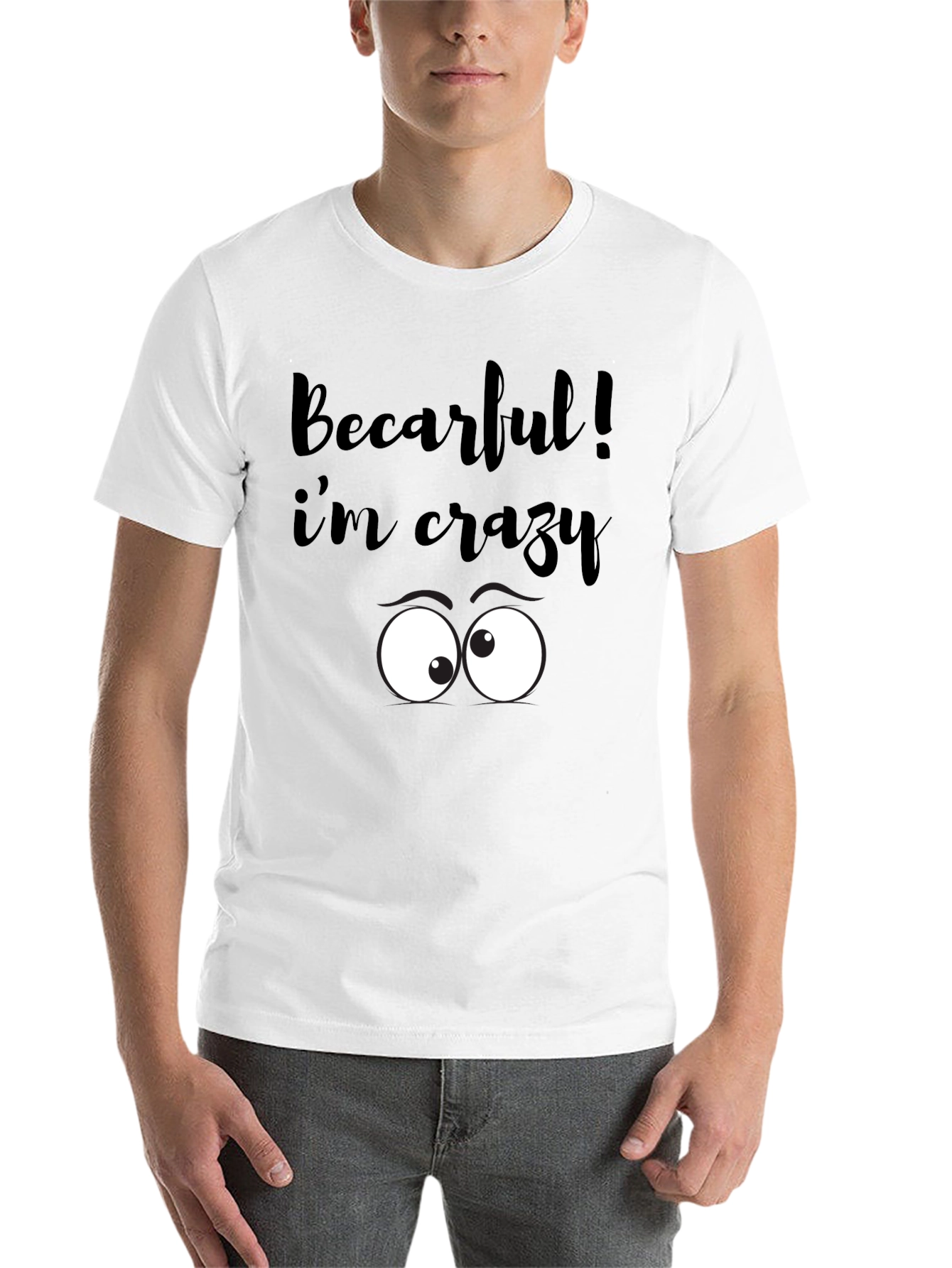 Black Crazy Eyes Graphic Tee - Black view 14