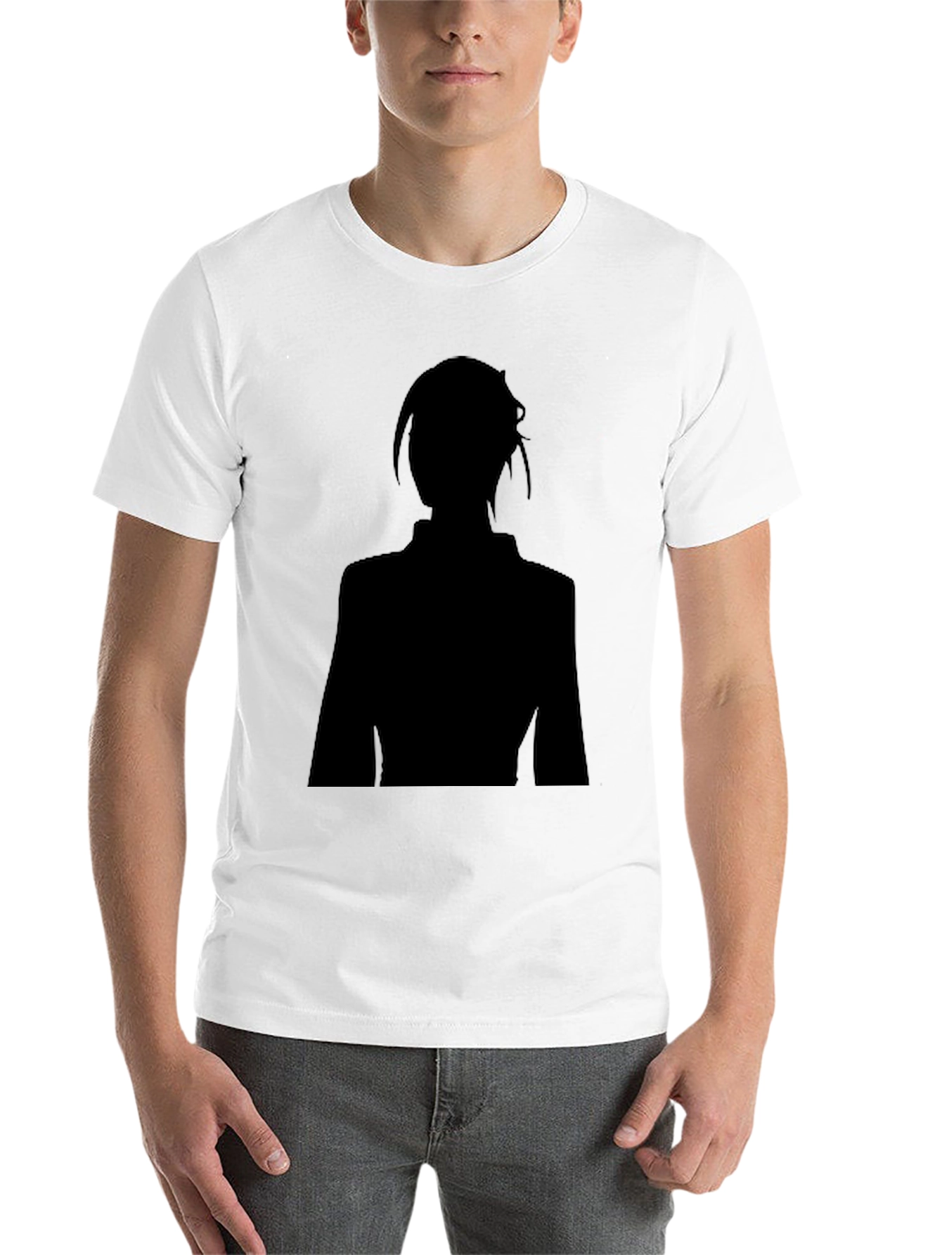Black Silhouette Graphic Black T-Shirt view 14