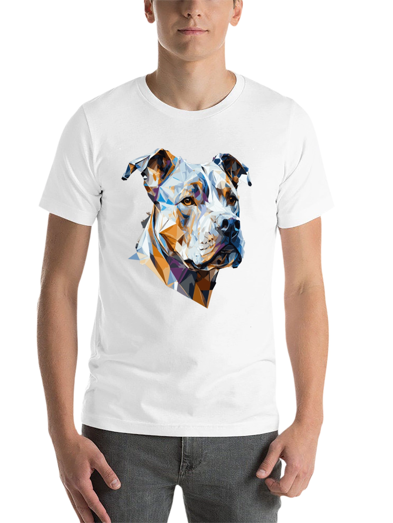 Black Geometric Dog Graphic Tee - Modern Canine Art view 14
