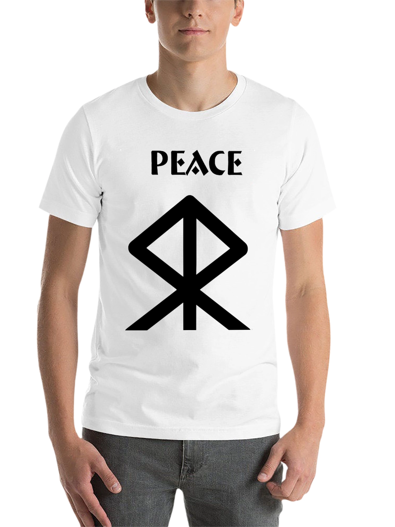 Black Peace Symbol Graphic Tee - Black T-Shirt view 14