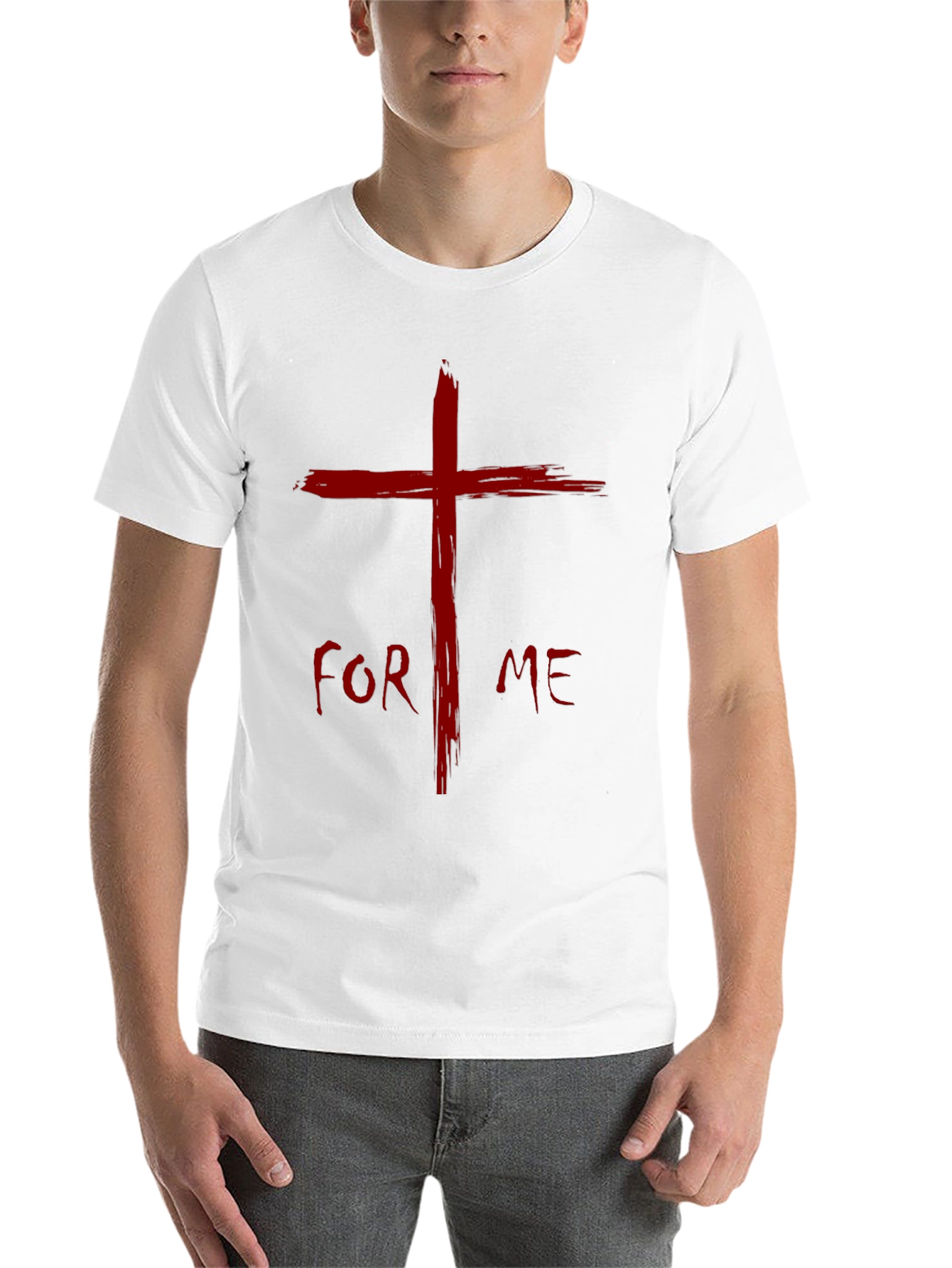Black Cross For Me Graphic T-Shirt, Cotton Blend view 14