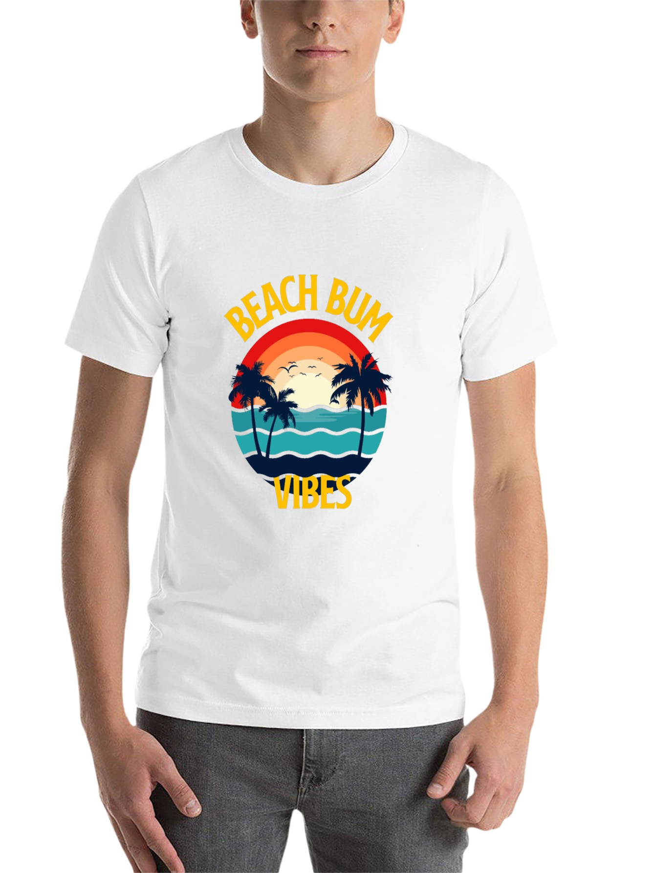 Black Beach Bum Vibes Graphic T-Shirt view 14