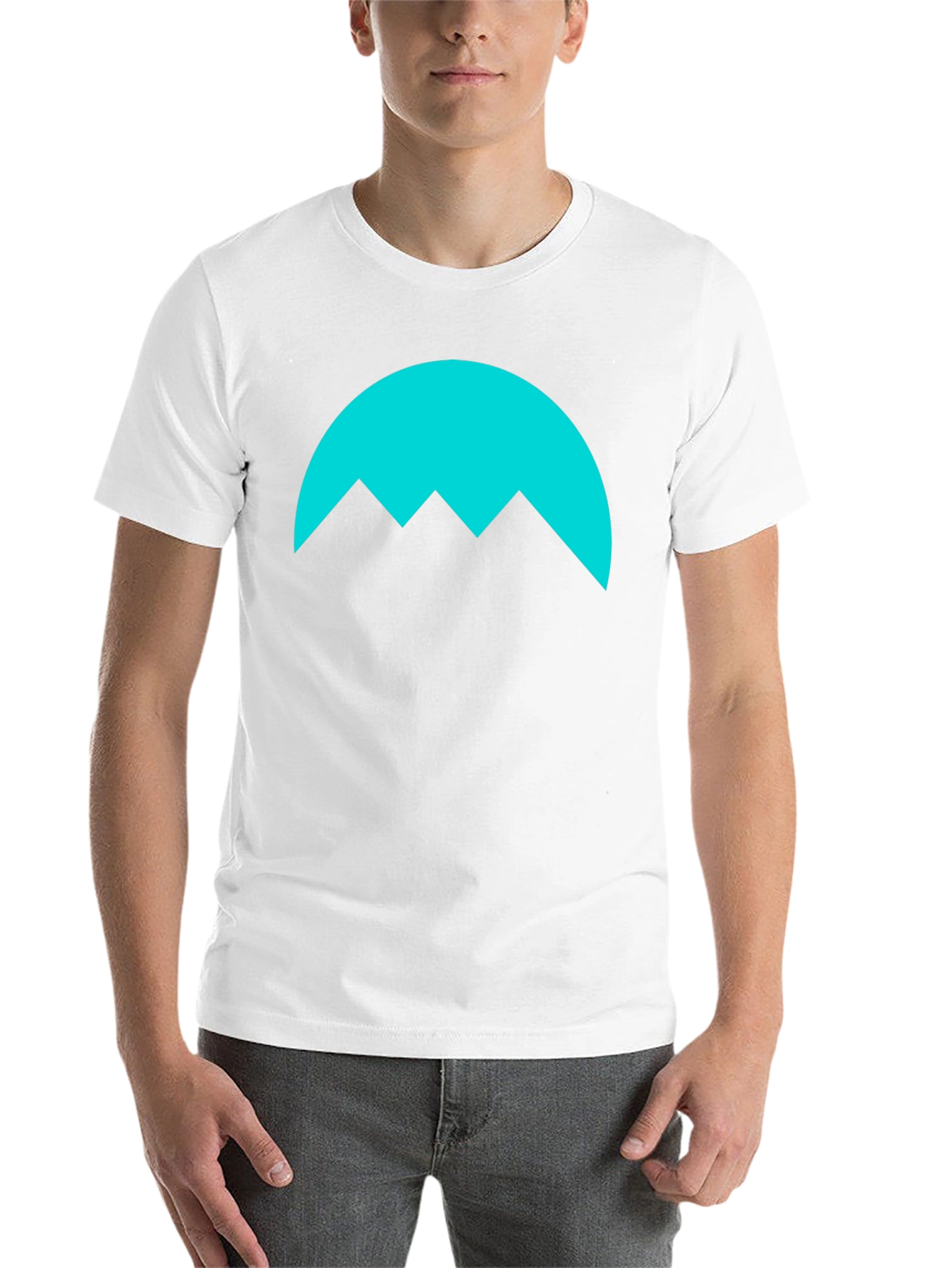 Black Minimalist Mountain Graphic Tee - Black view 14