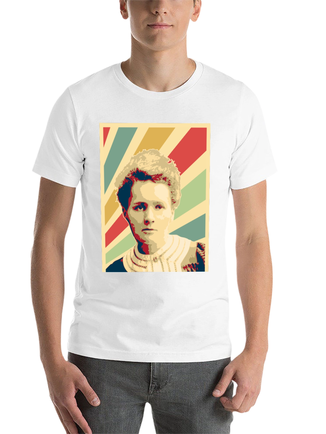 Black Retro Portrait Graphic T-Shirt - Unisex Fashion Tee view 14