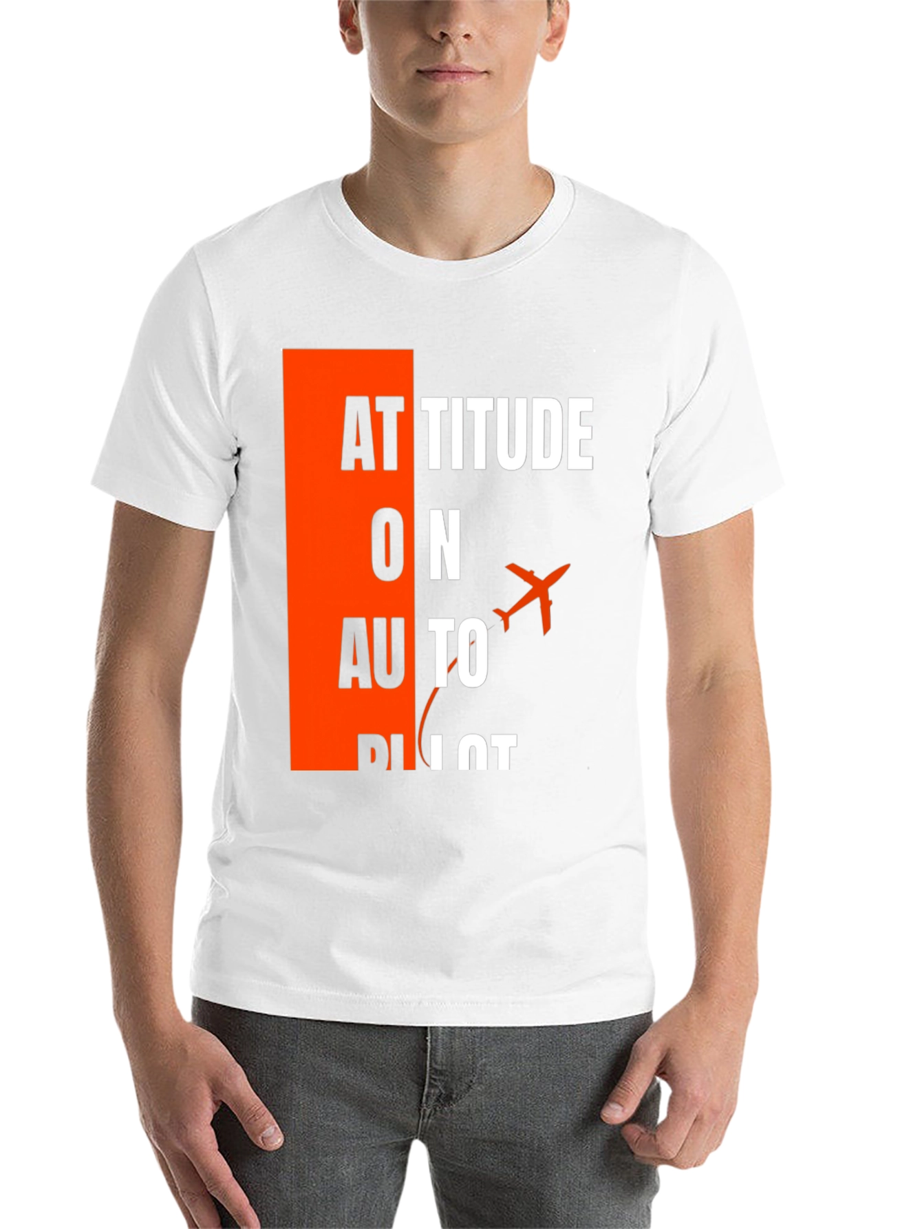 Black Attitude on Autopilot Black T-Shirt - Aviation Enthusiast view 14