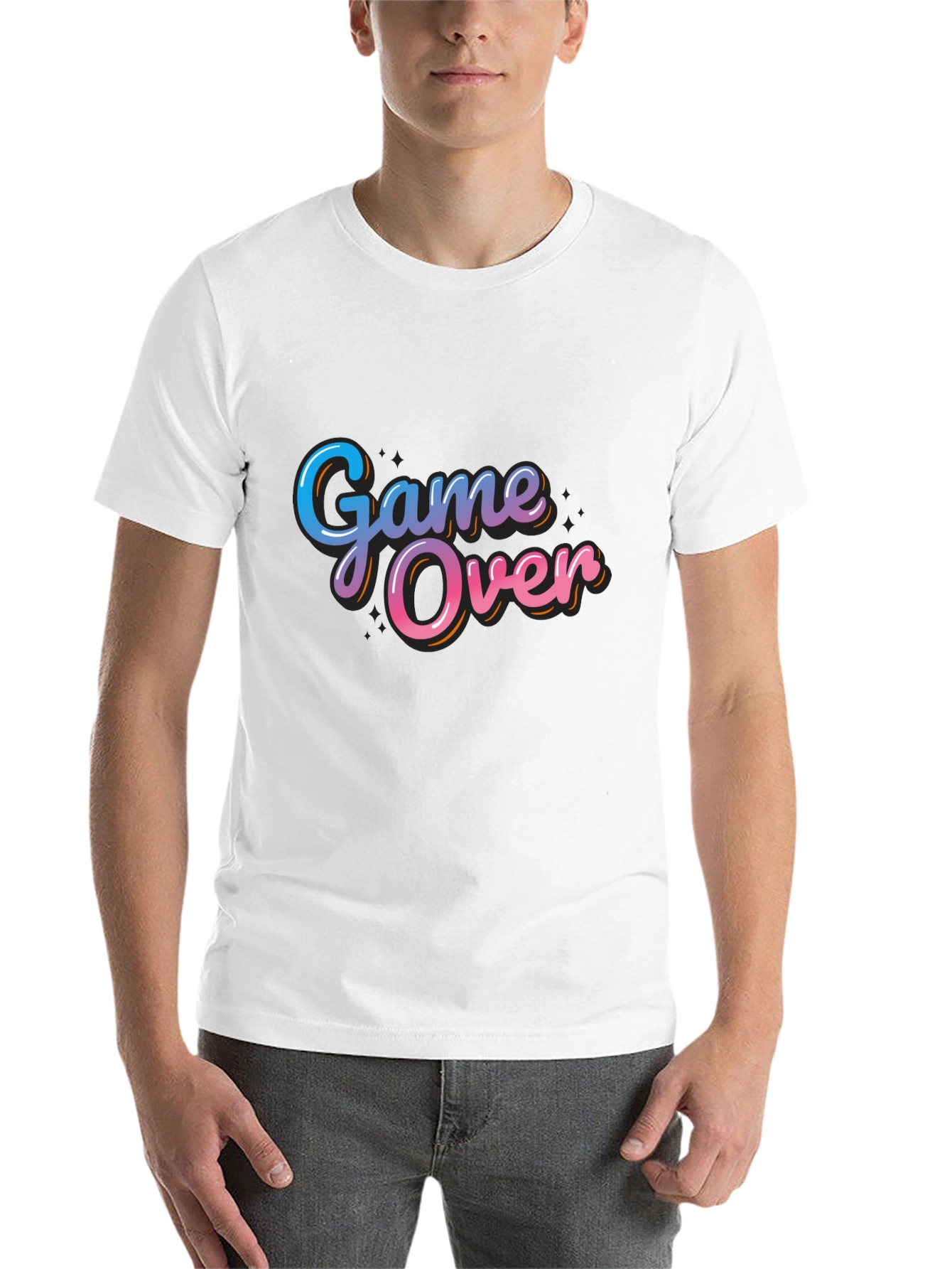 Black Game Over T-Shirt - Stylish Graphic Tee view 14
