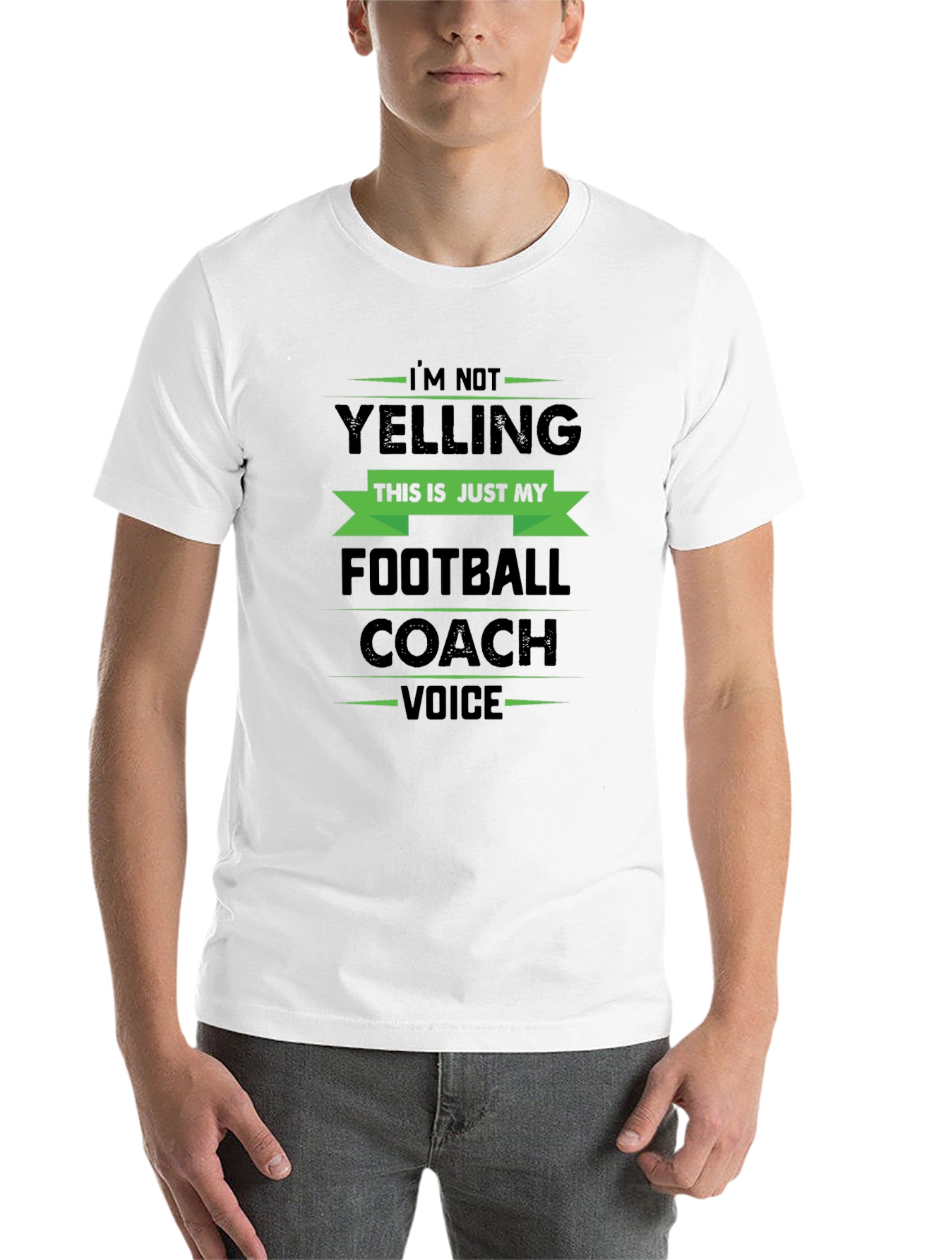 Black Football Coach Voice Graphic T-Shirt view 14