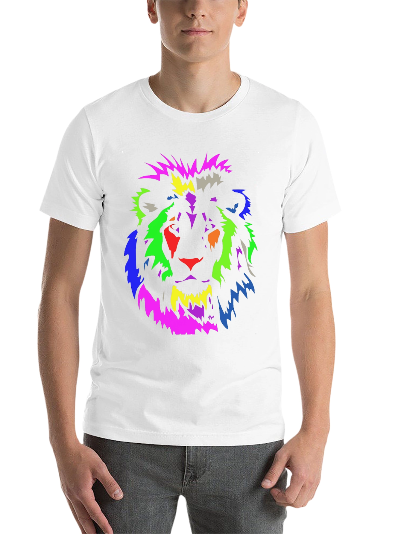 Black Lion Graphic Tee - Bold & Vibrant Design view 14