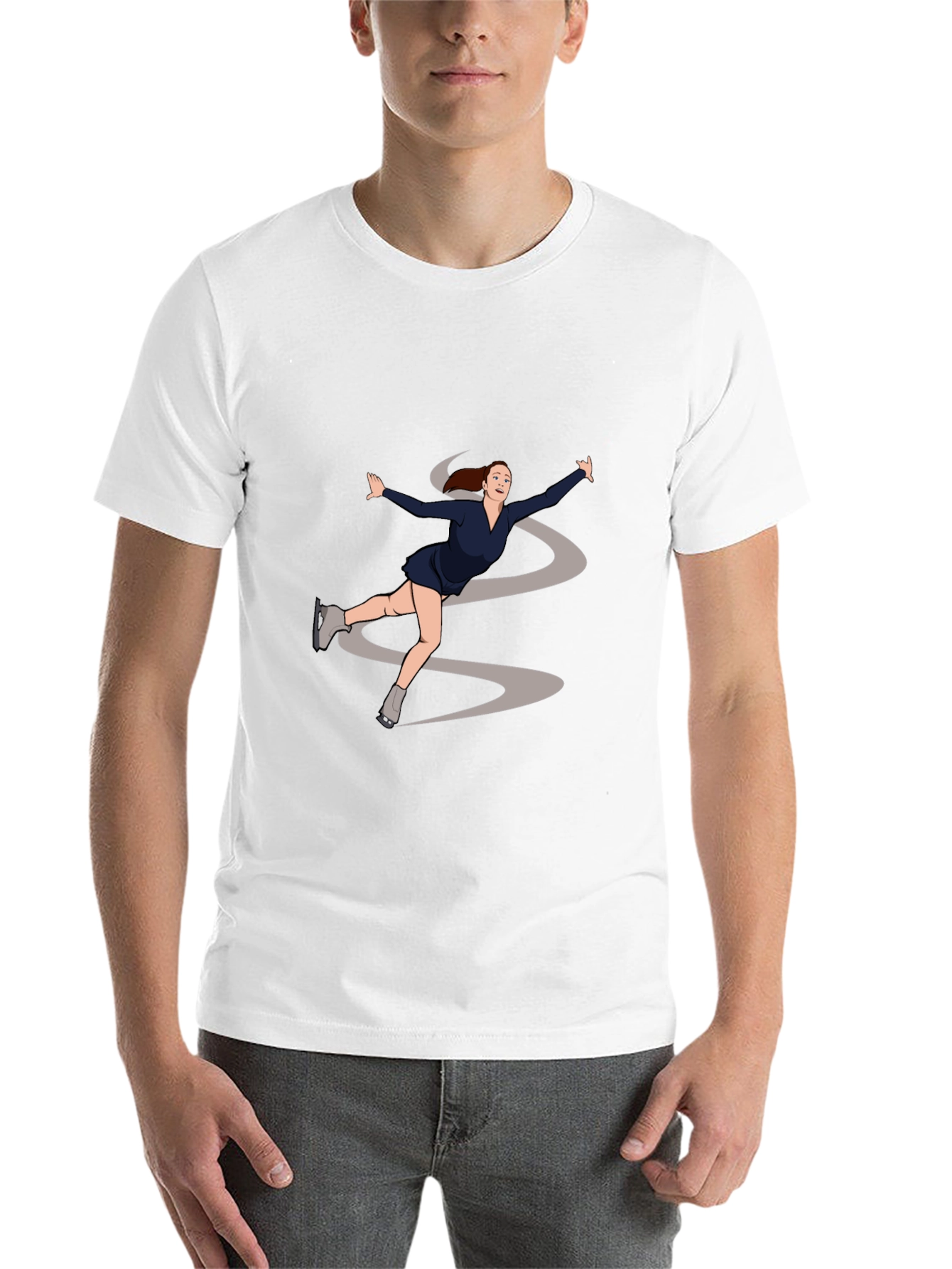 Black Figure Skating Graphic Tee - Black view 14
