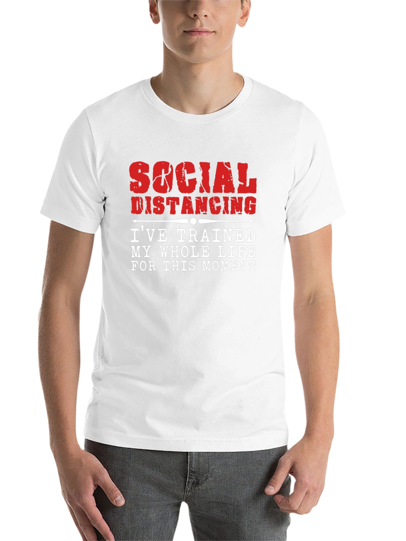 Black Social Distancing T-Shirt: Trained For This! view 14