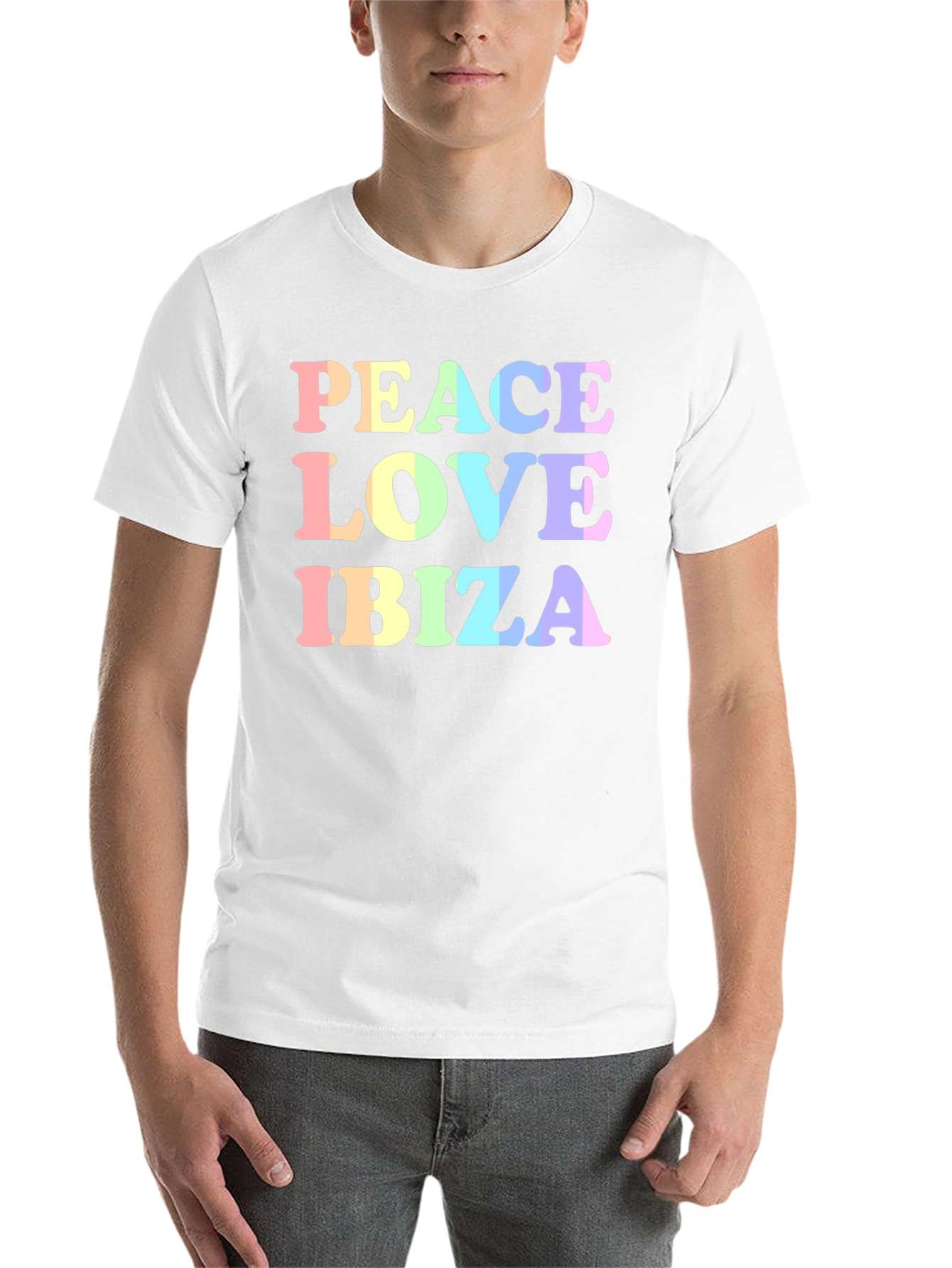 Black Peace Love Ibiza Graphic T-Shirt view 14