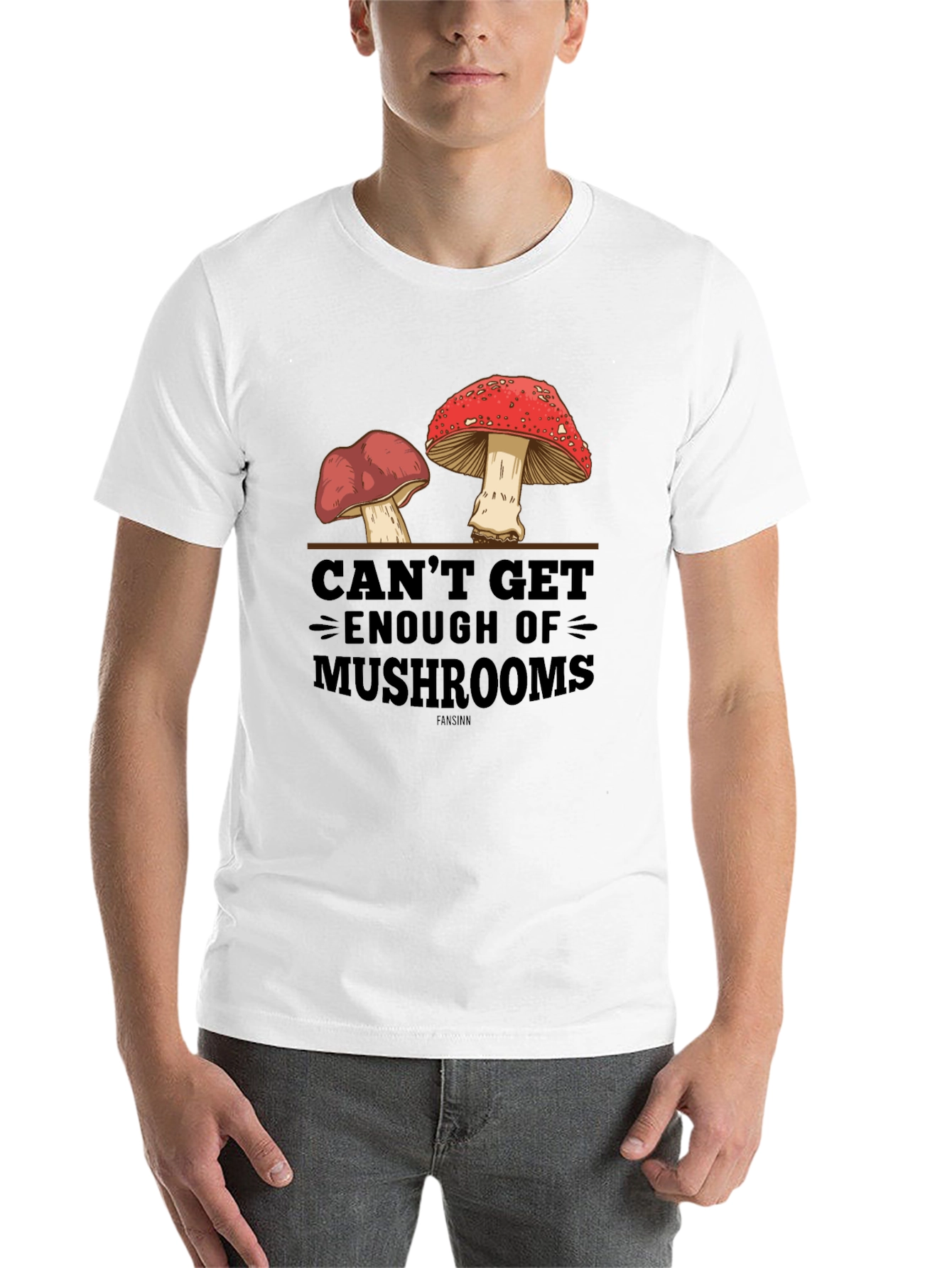 Black Mushroom Graphic T-Shirt - Unique Design view 14