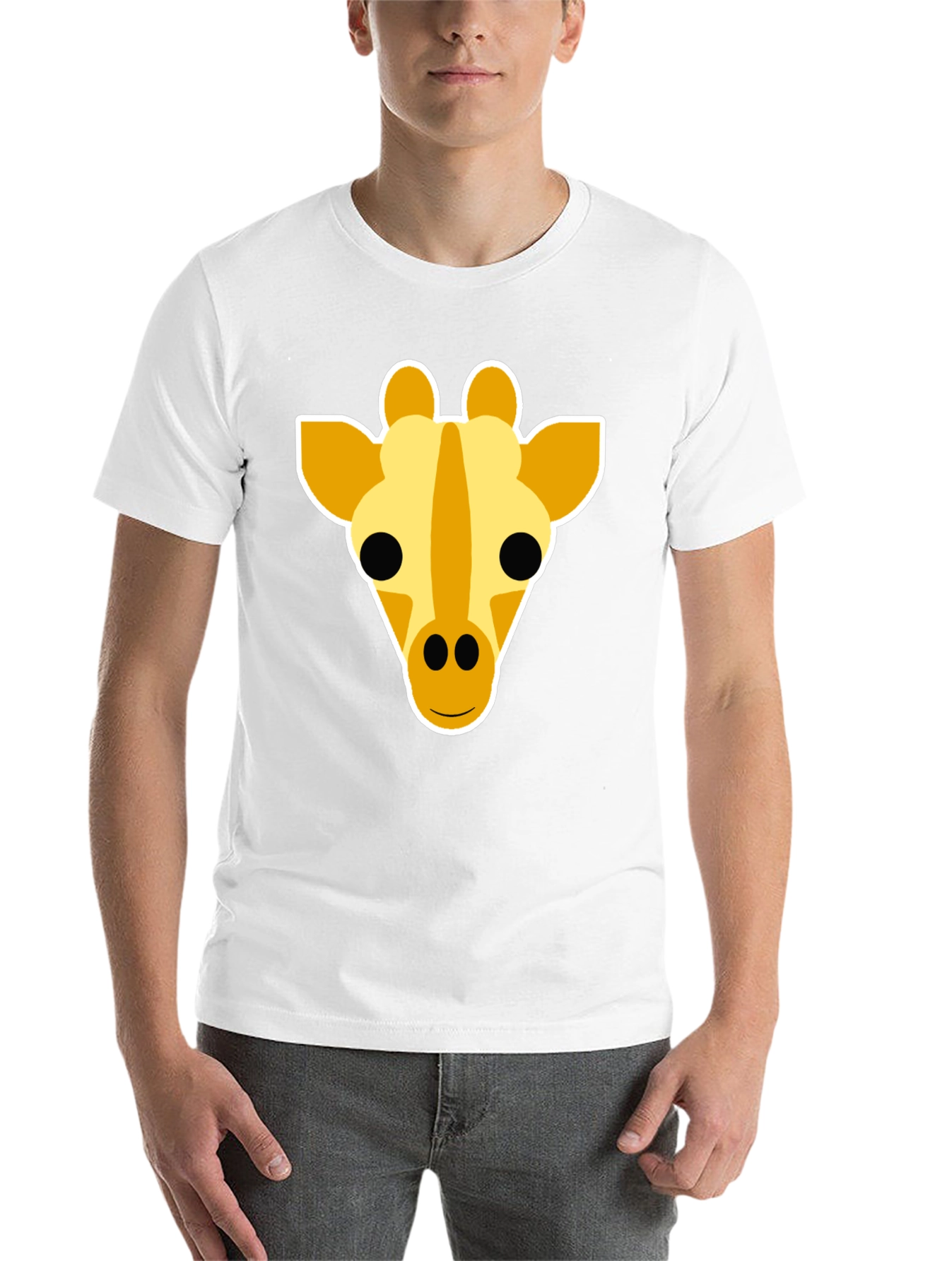 Black Giraffe Graphic Tee - Black Cotton T-Shirt view 14