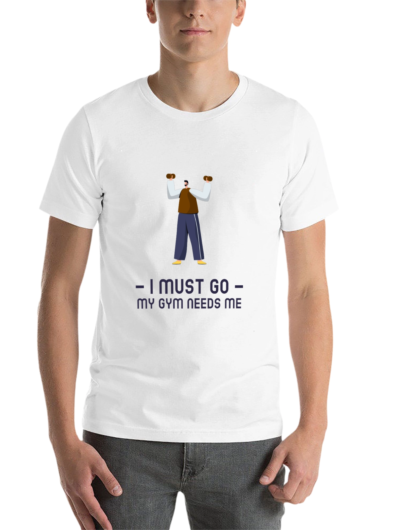 Black Gym Motivation T-Shirt: I Must Go, My Gym Needs Me view 14