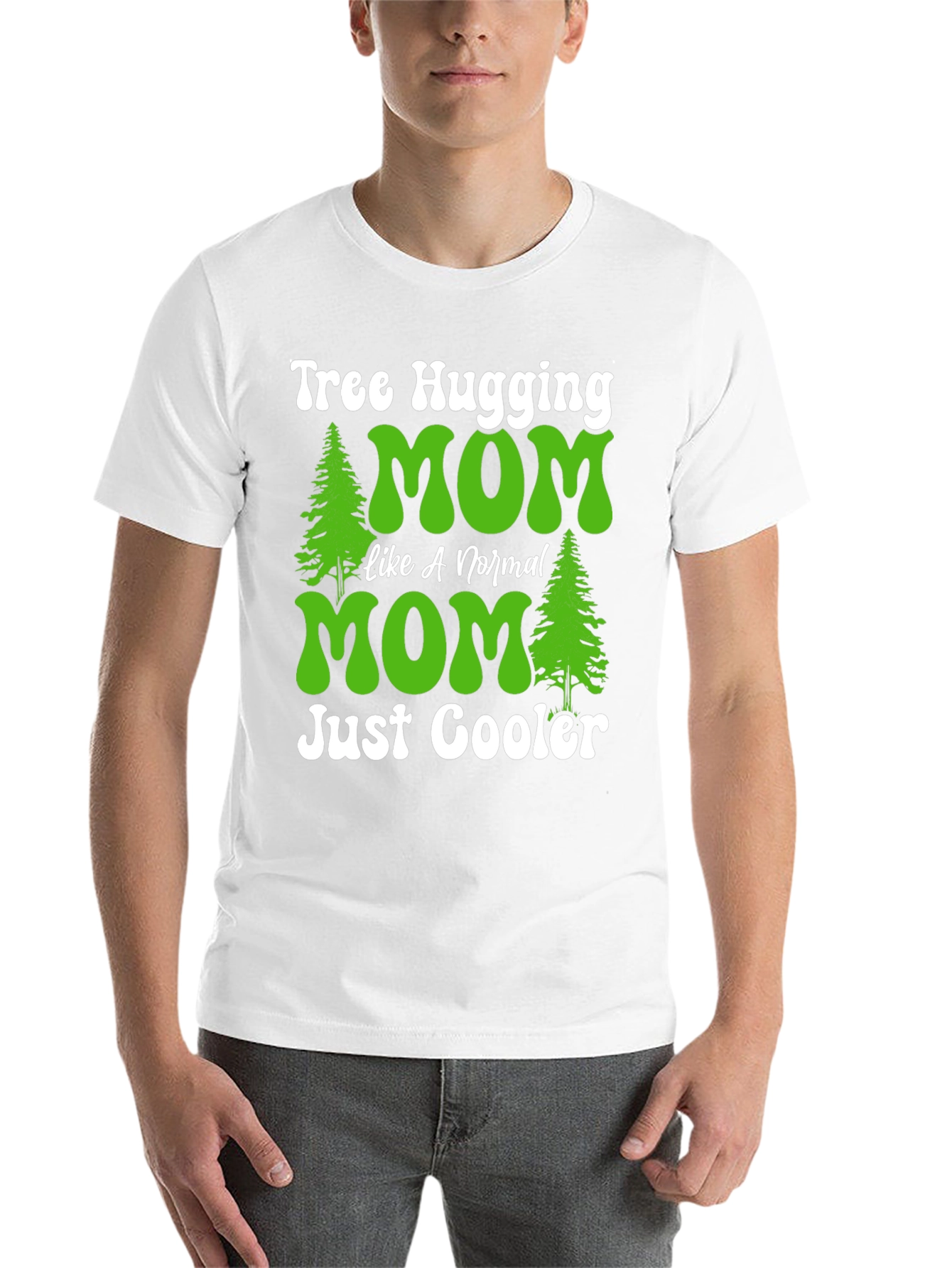 Black Tree Hugging Mom T-Shirt - Just Cooler view 14