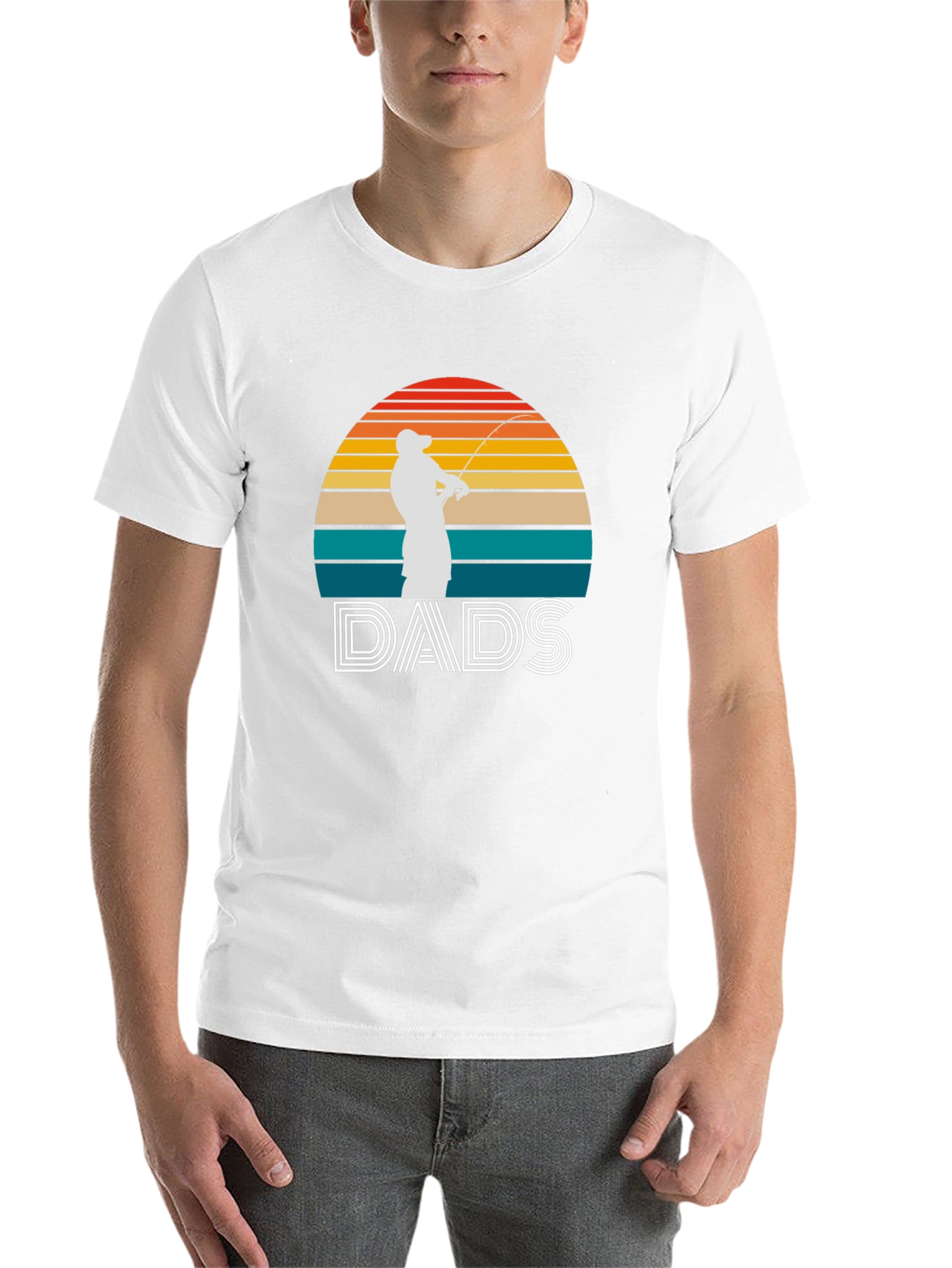 Black Dads Fishing Sunset Graphic Tee - Father's Day Gift view 14