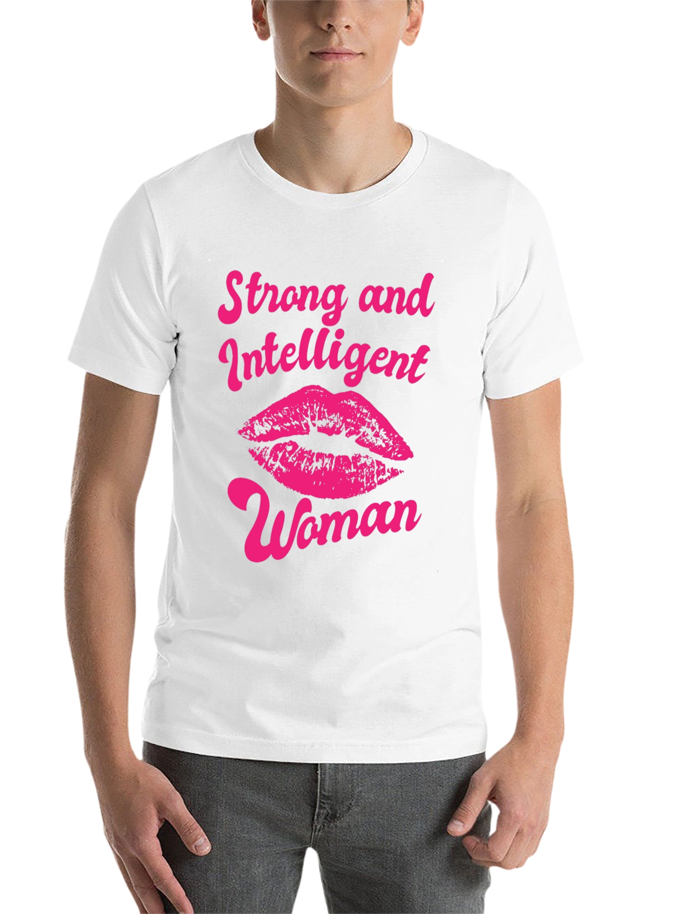 Black Strong Intelligent Woman Lips Graphic T-Shirt view 14