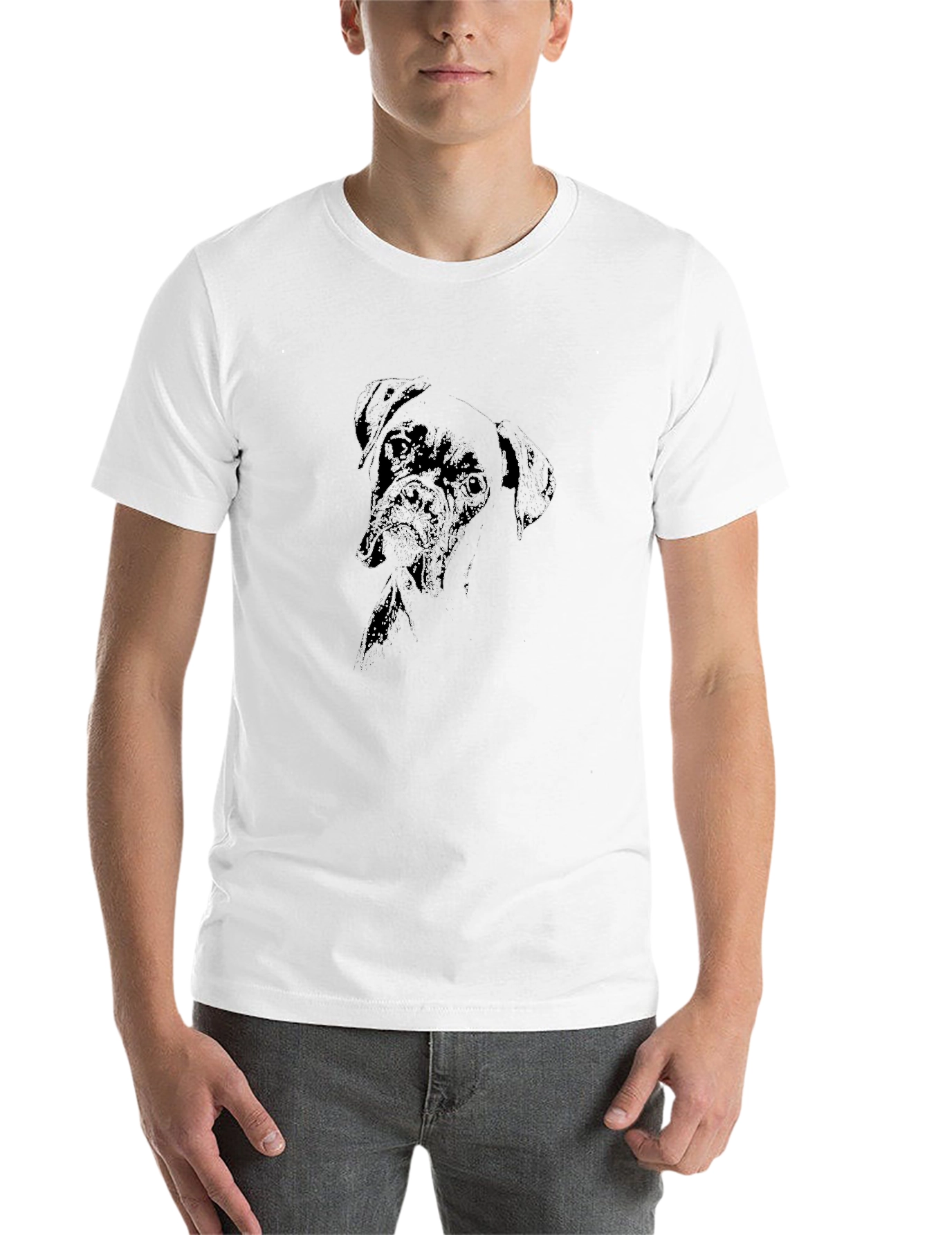Black Dog Silhouette Graphic T-Shirt view 14