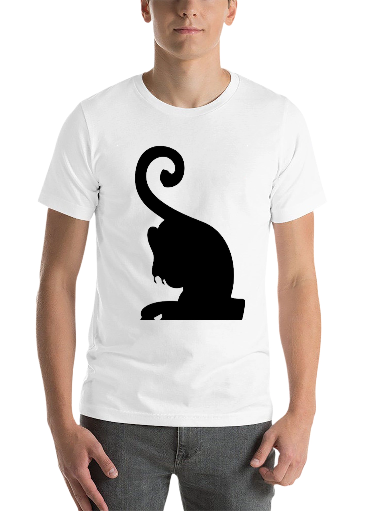 Black Black Cat Silhouette Graphic Tee view 14