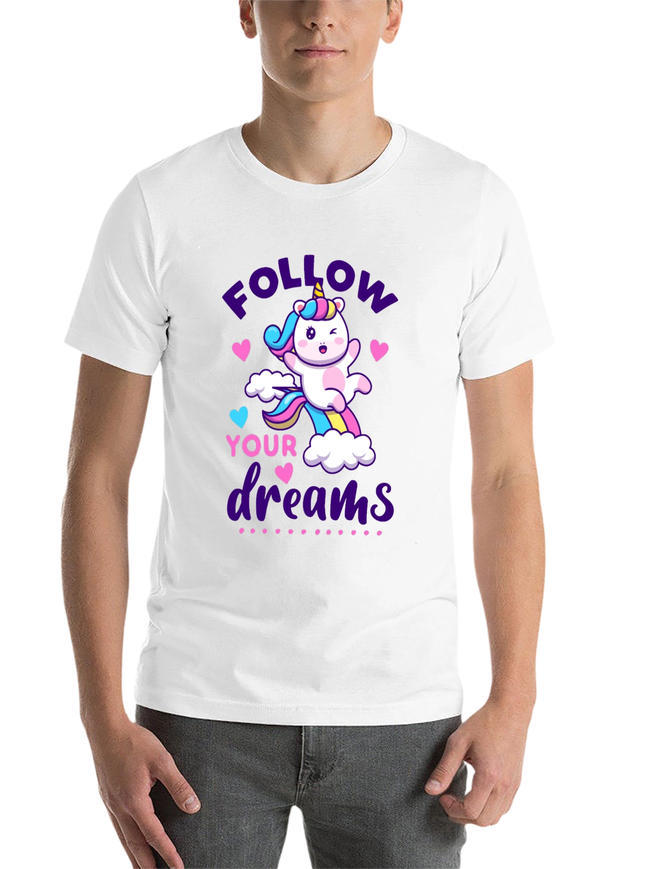 Black Follow Your Dreams Unicorn Graphic Tee view 14