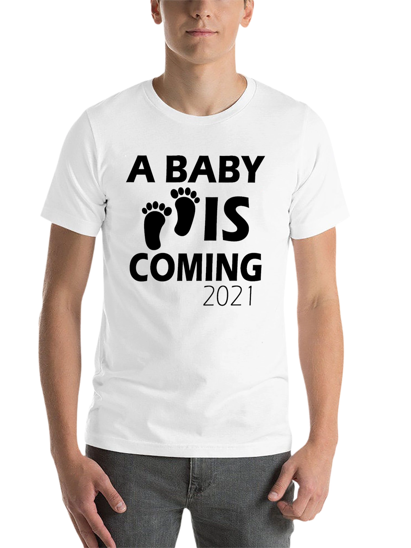Black A Baby is Coming 2021 T-Shirt view 14