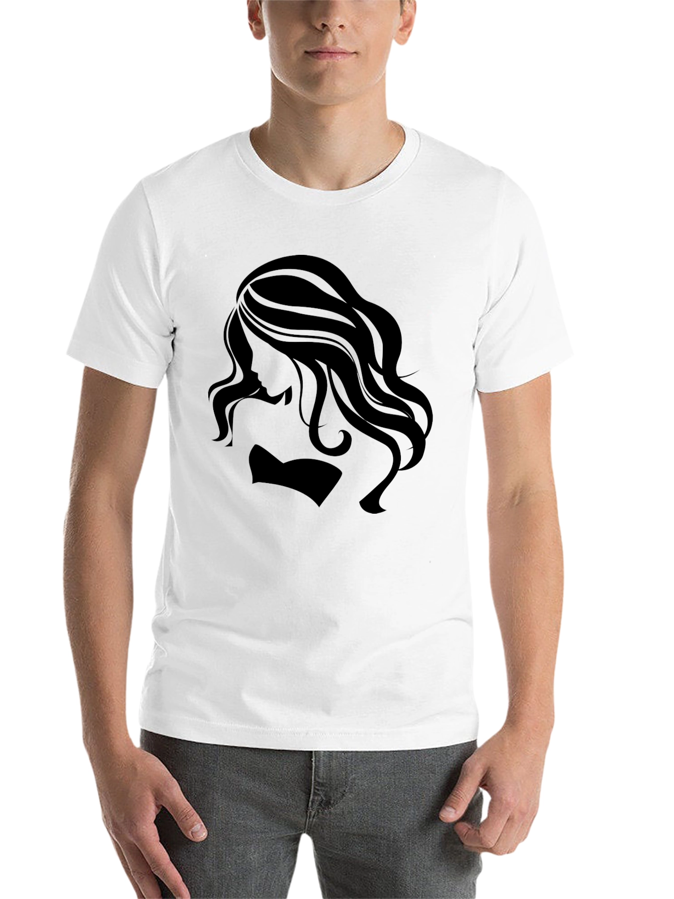 Black Silhouette Graphic Black T-Shirt view 14