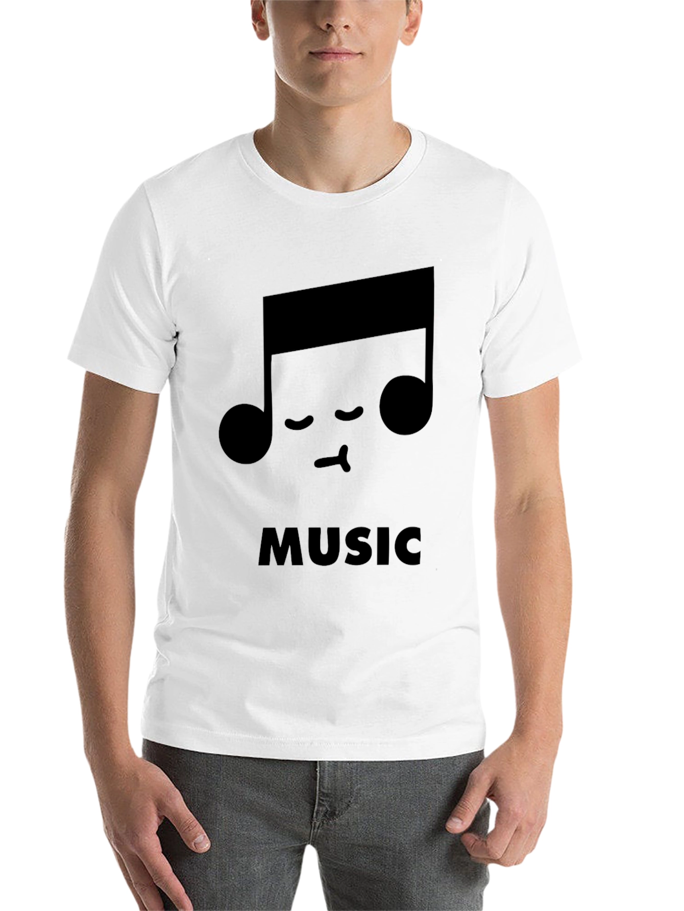 Black Musical Note Graphic Black T-Shirt view 14