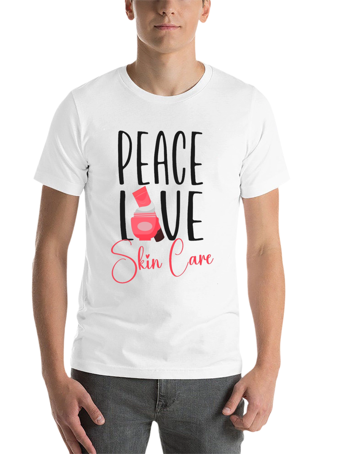 Black Peace Love Skin Care Black T-Shirt view 14