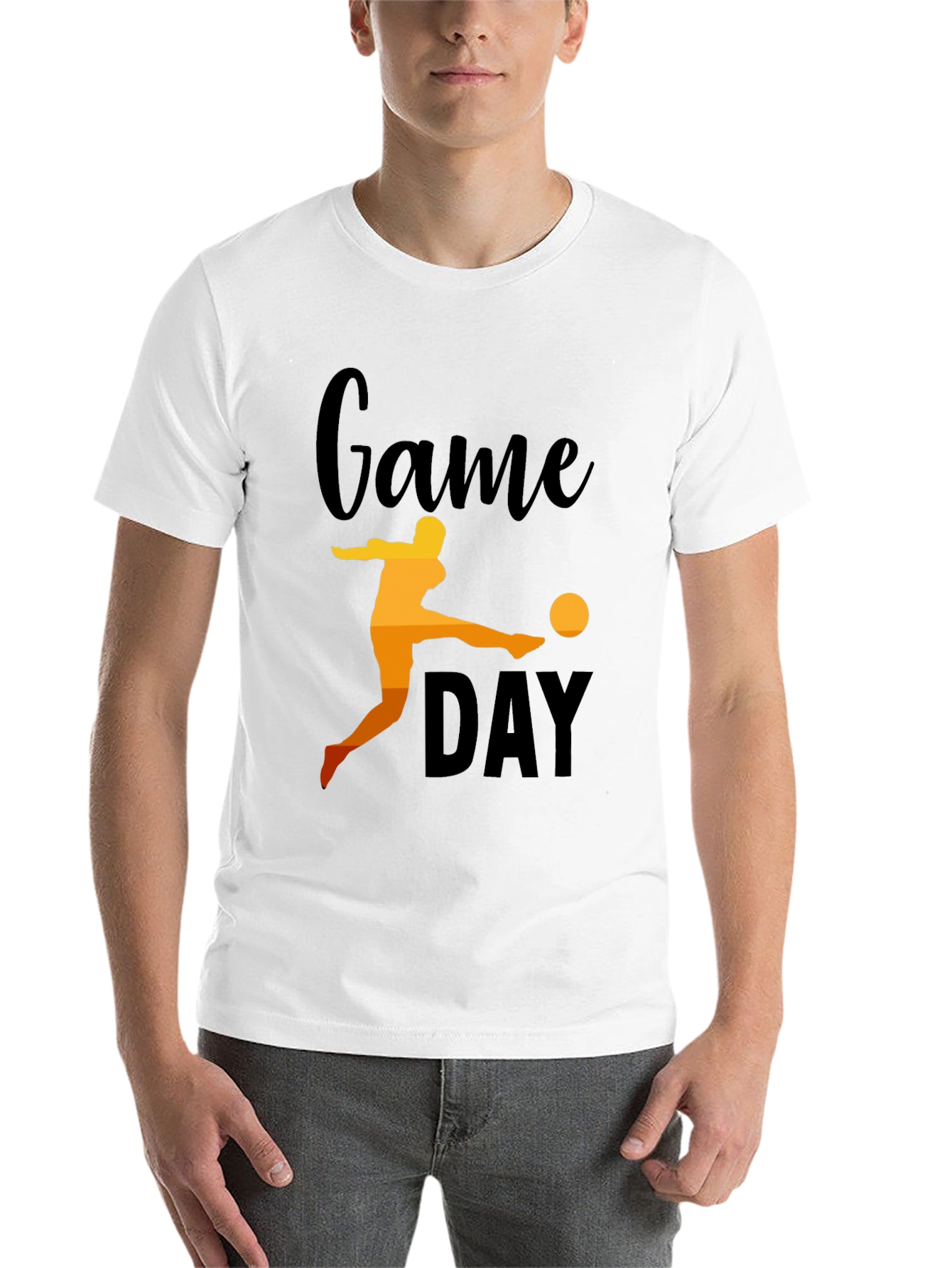Black Game Day Soccer Graphic Tee - Black Cotton view 14
