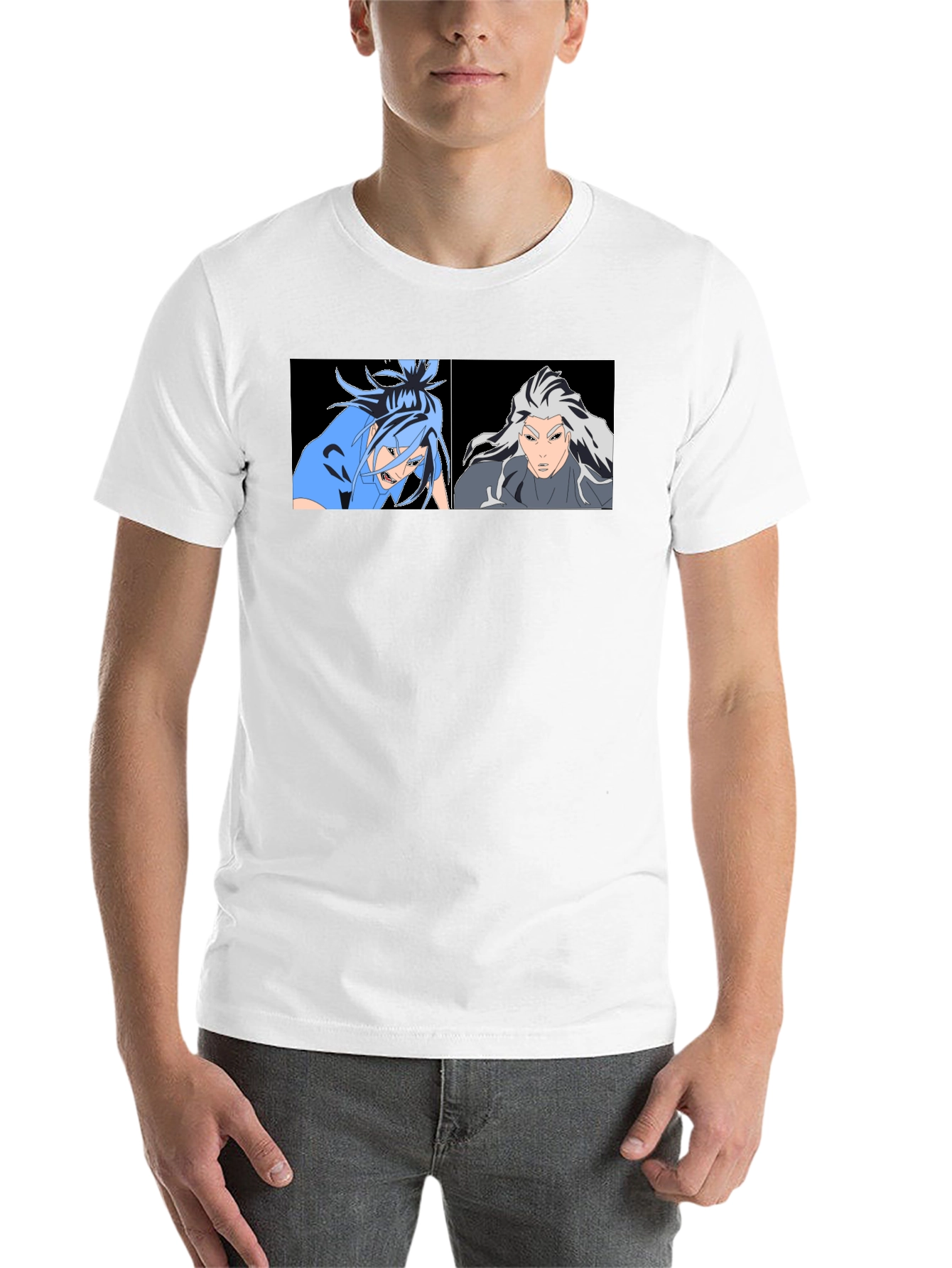 Black Anime Character Graphic Print Black T-Shirt view 14