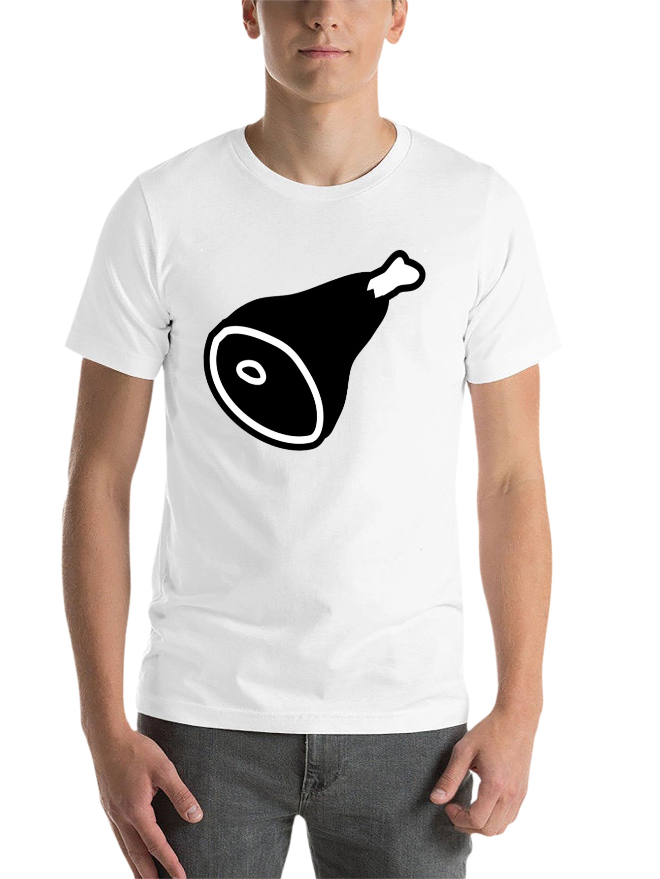 Black Ham Graphic T-Shirt - Funny Food Tee for Meat Lovers view 14