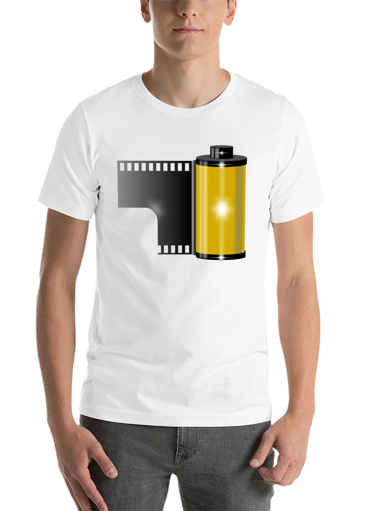 Black Film Roll Graphic Tee - Retro Photography Shirt view 14