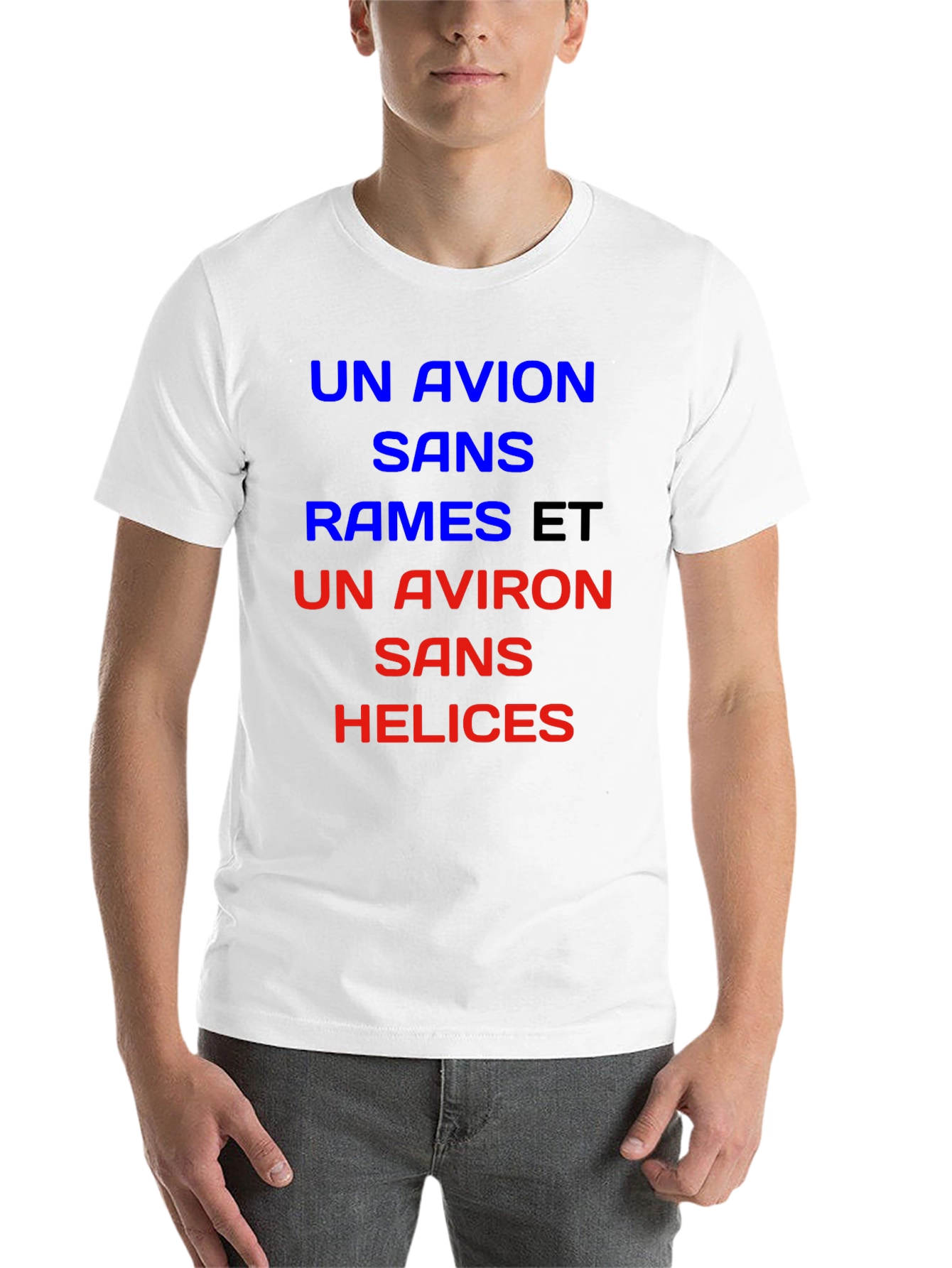 Black Un Avion T-Shirt - French Slogan Tee view 14